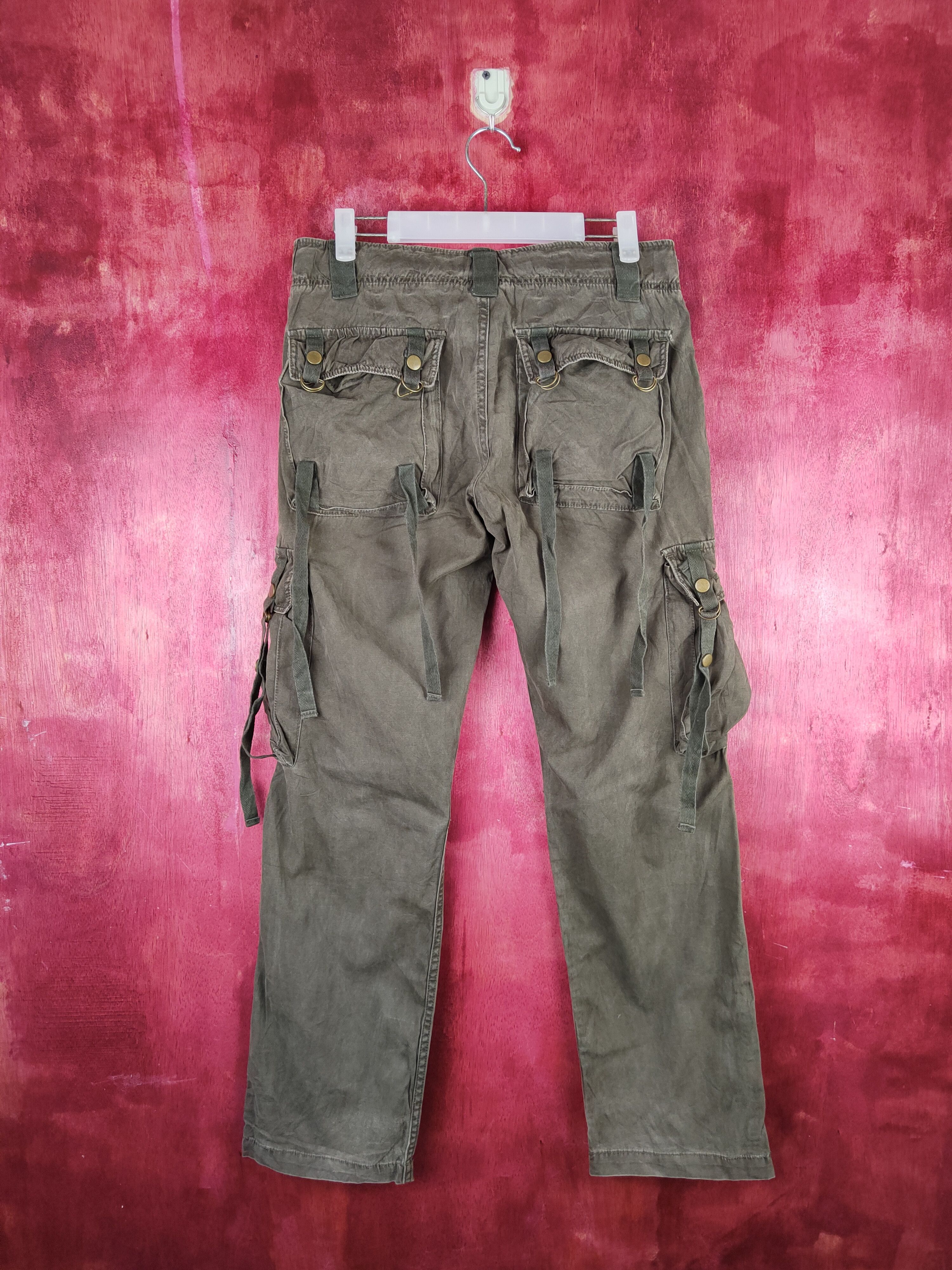 Japanese Brand Militia Dark Olive Multipocket Tactical Cargo Pants #S780DL Size US 30 / EU 46 - 7 Thumbnail