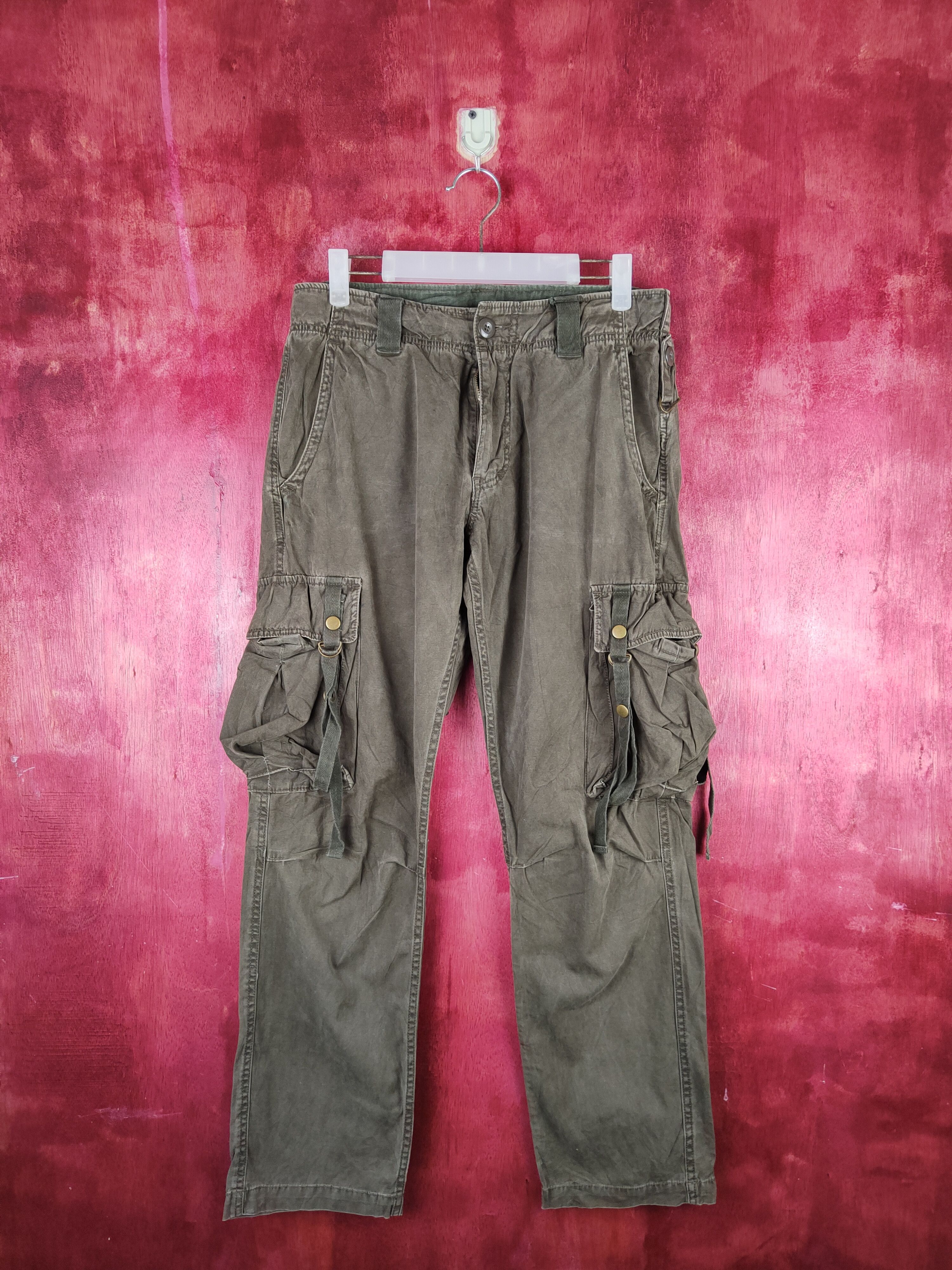 image of Vintage Militia Dark Olive Multipocket Tactical Cargo Pants S780Dl, Men's (Size 30)