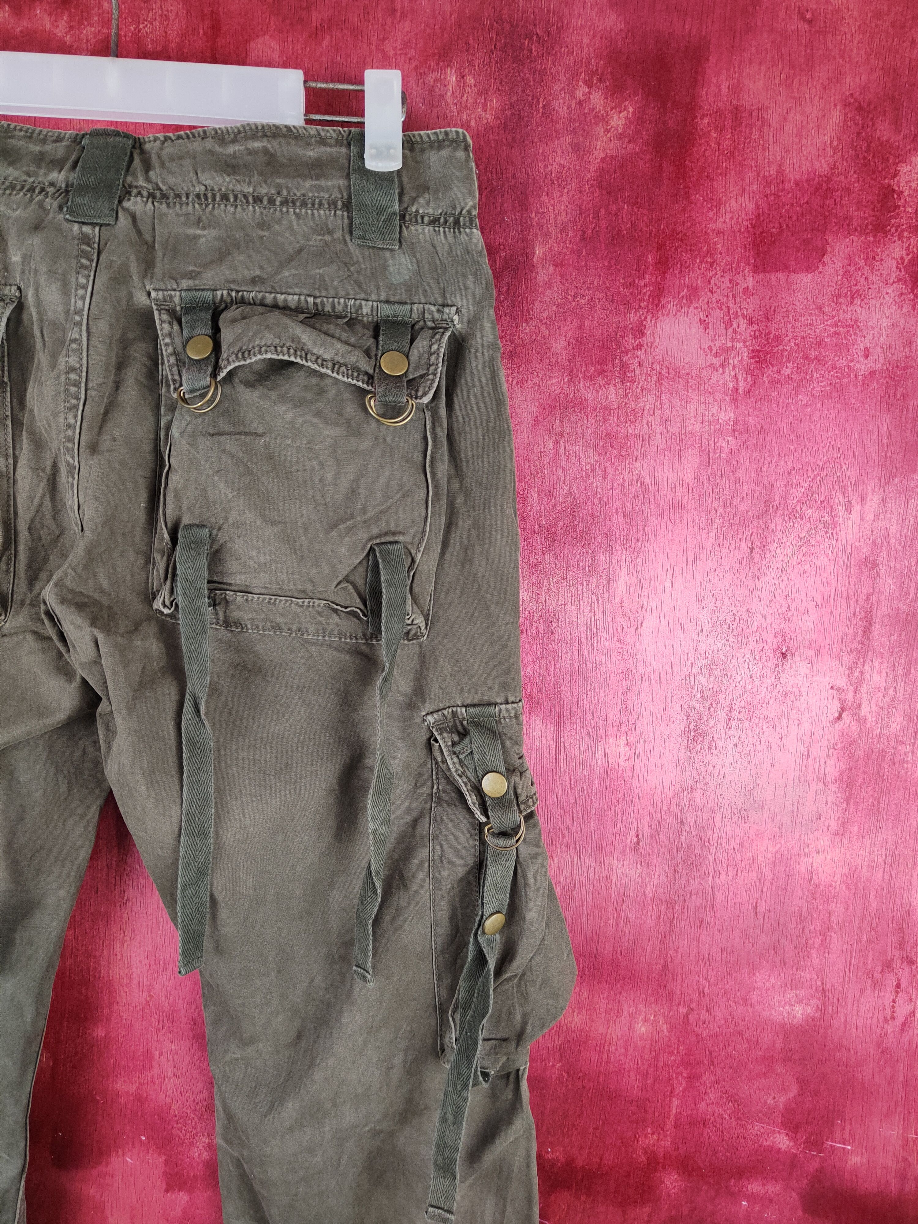 Japanese Brand Militia Dark Olive Multipocket Tactical Cargo Pants #S780DL Size US 30 / EU 46 - 10 Thumbnail