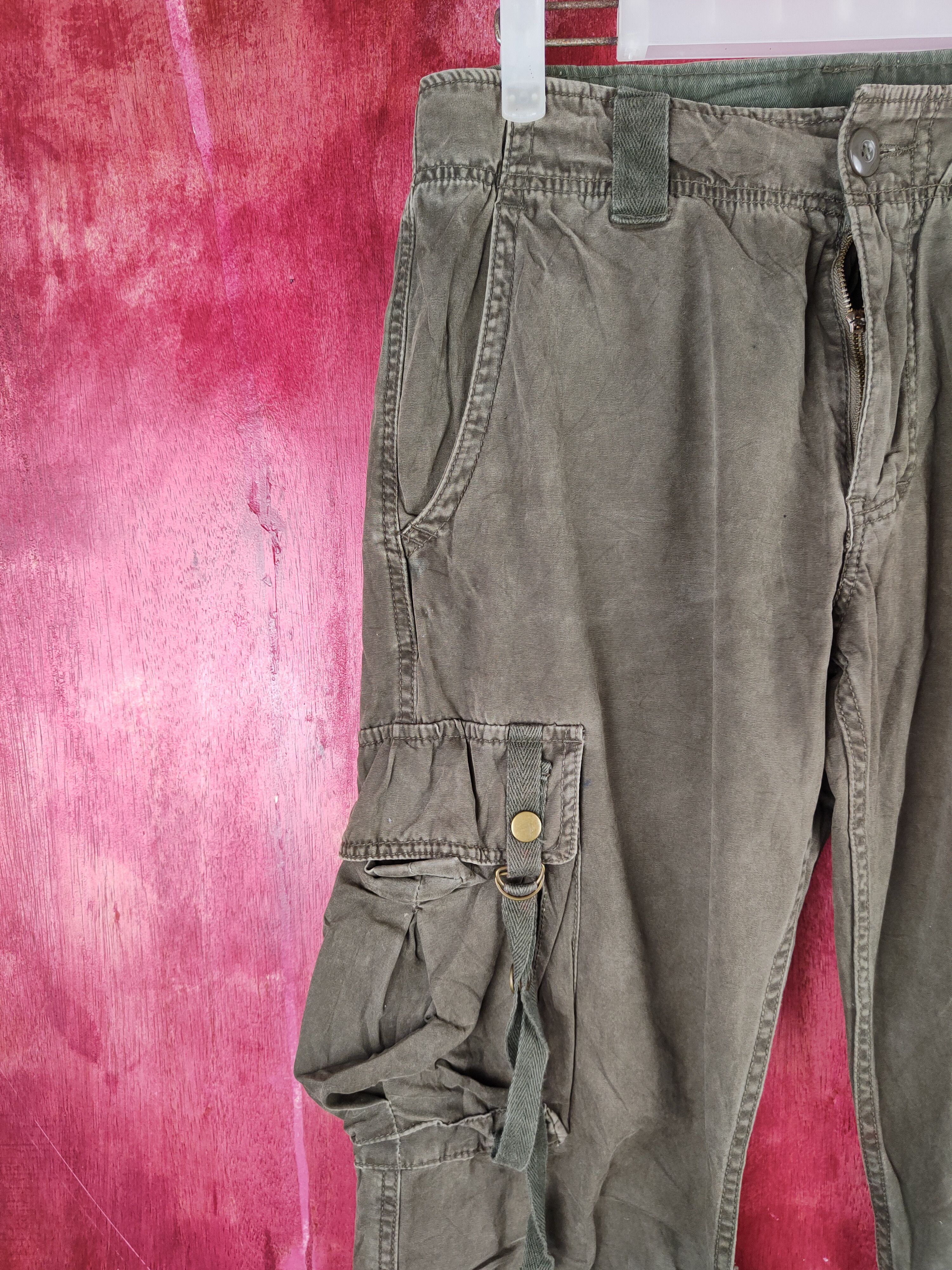 Japanese Brand Militia Dark Olive Multipocket Tactical Cargo Pants #S780DL Size US 30 / EU 46 - 3 Thumbnail