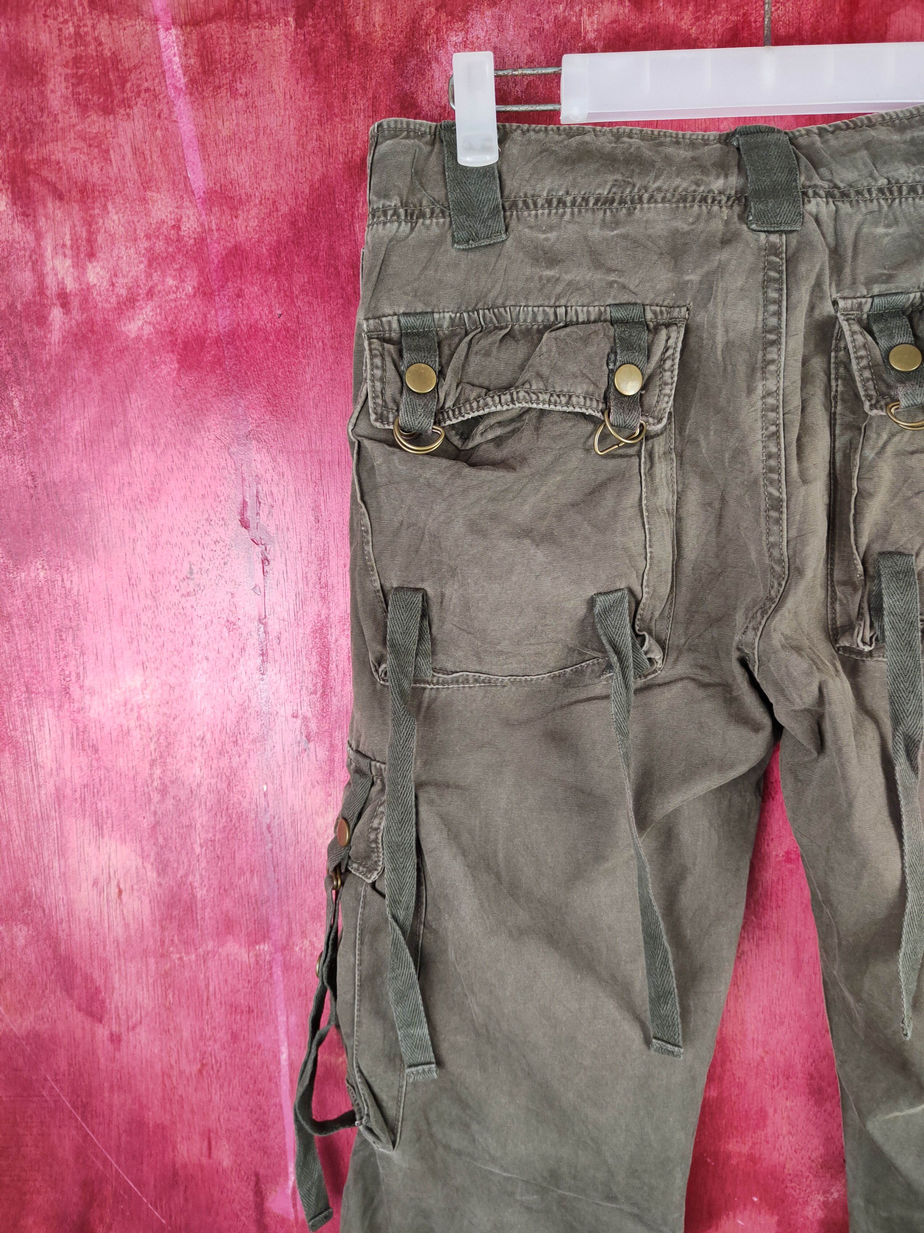 Japanese Brand Militia Dark Olive Multipocket Tactical Cargo Pants #S780DL Size US 30 / EU 46 - 8 Thumbnail