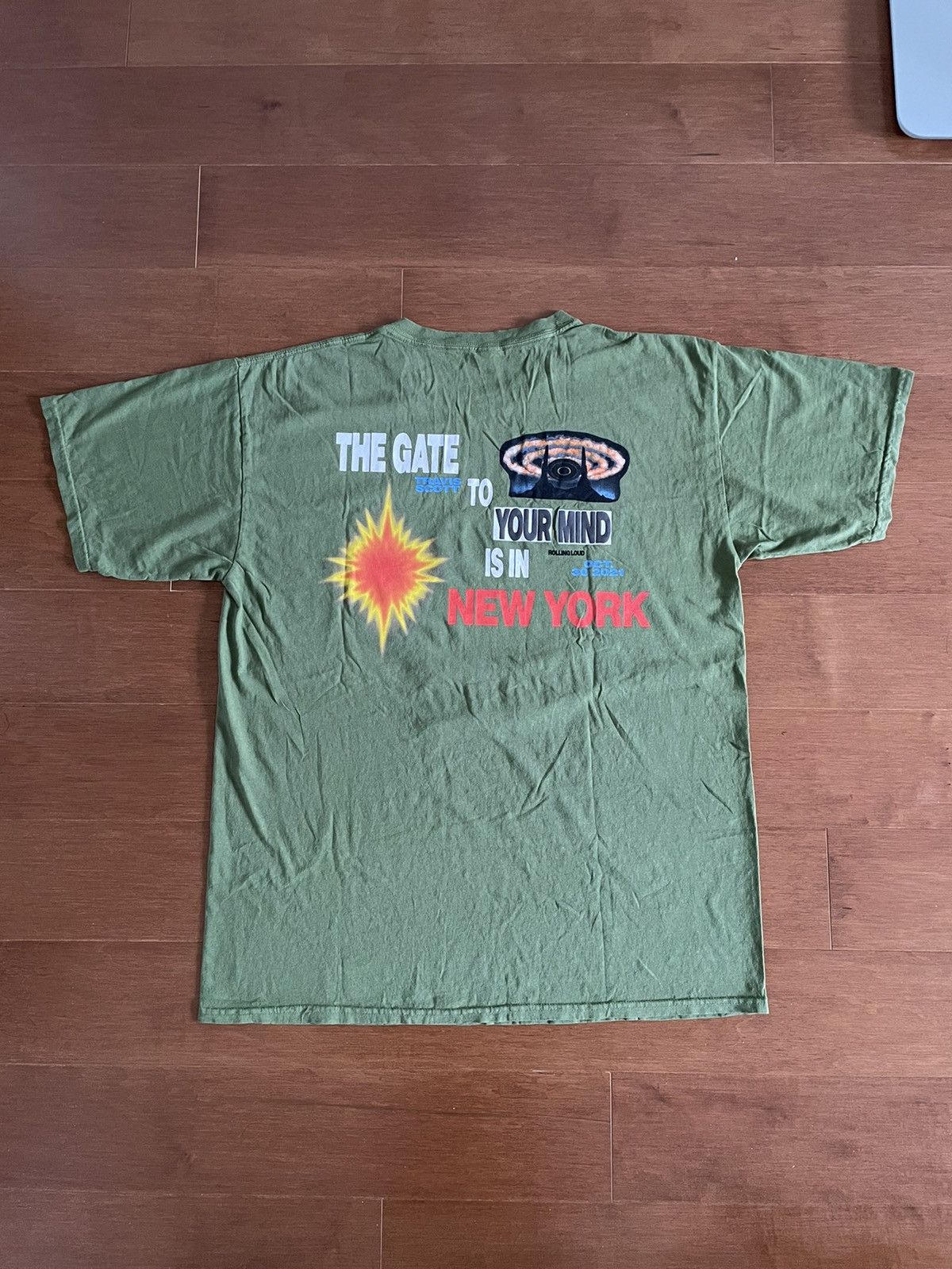 Travis Scott EXCLUSIVE Utopia Rolling Loud NY Green Tee Size US L / EU 52-54 / 3 - 1 Thumbnail