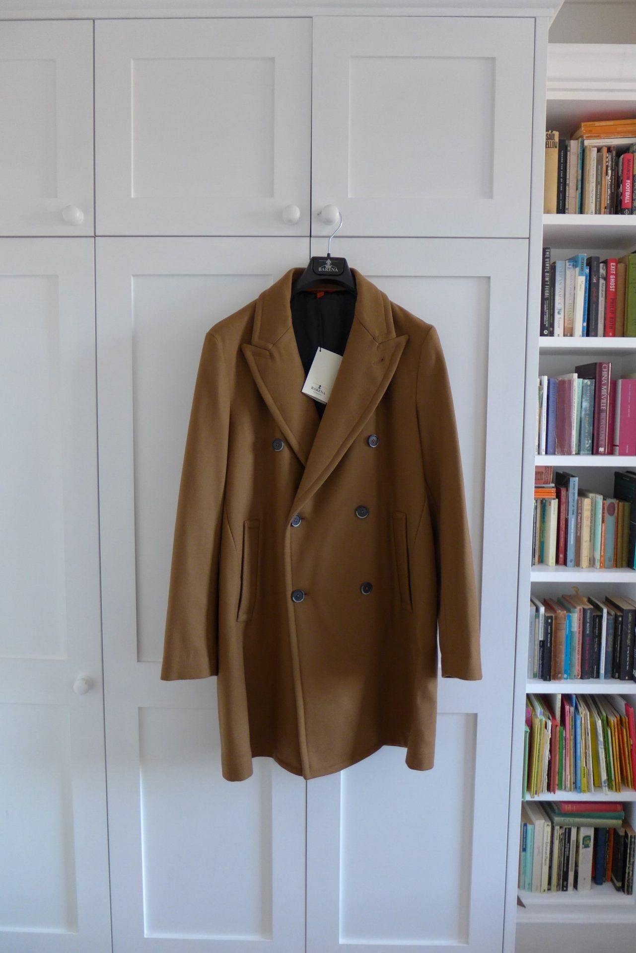 Pre-owned Barena Venezia Petrone Double Breasted Overcoat - Camel Wool