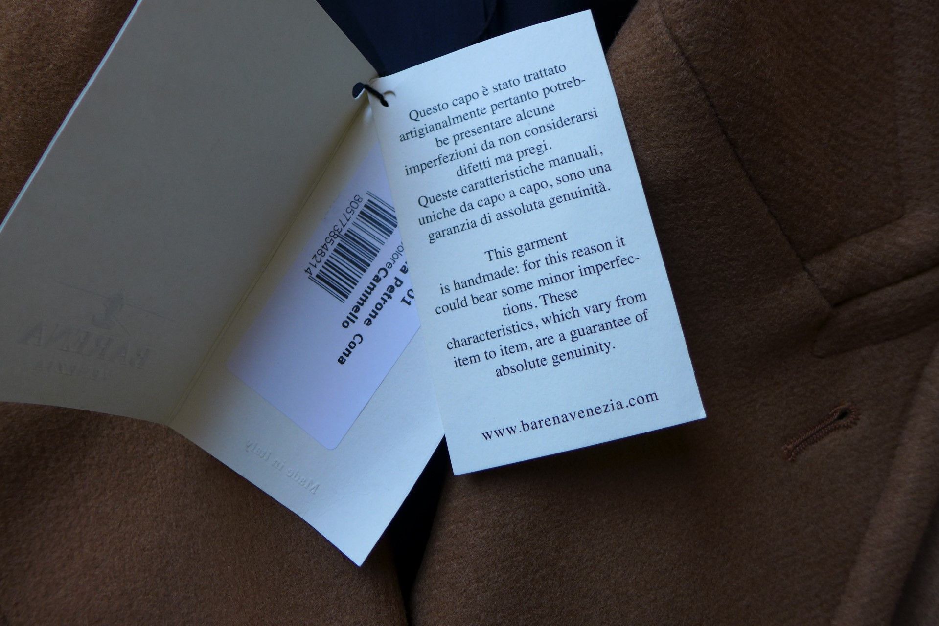 Barena Barena Petrone Double Breasted Overcoat - Camel Wool Size US L / EU 52-54 / 3 - 6 Thumbnail