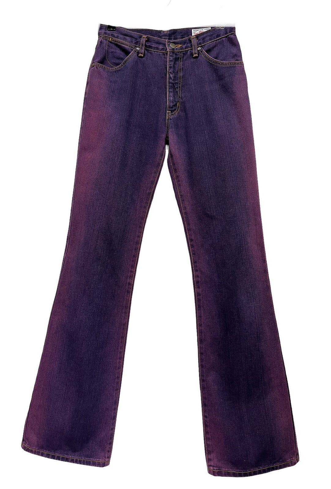 Indigo 🔥Indigo Purple Vtg Blue Bell High Waist Flare Denim Japan Size US 28 / EU 44 - 3 Thumbnail