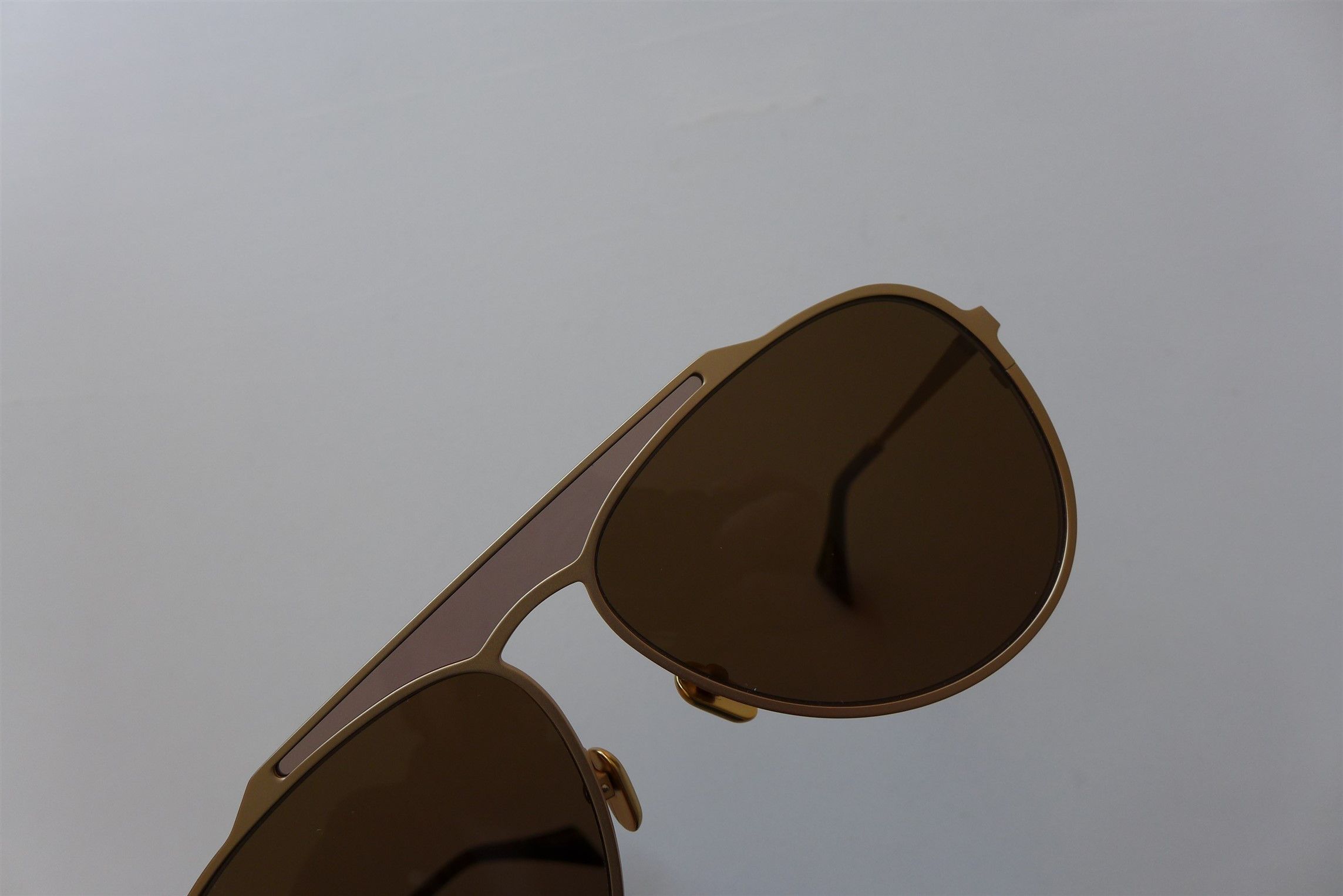 Yohji Yamamoto Yohji Yamamoto YY7039 Aviator Sunglasses -- Matte Gold Size ONE SIZE - 12 Thumbnail