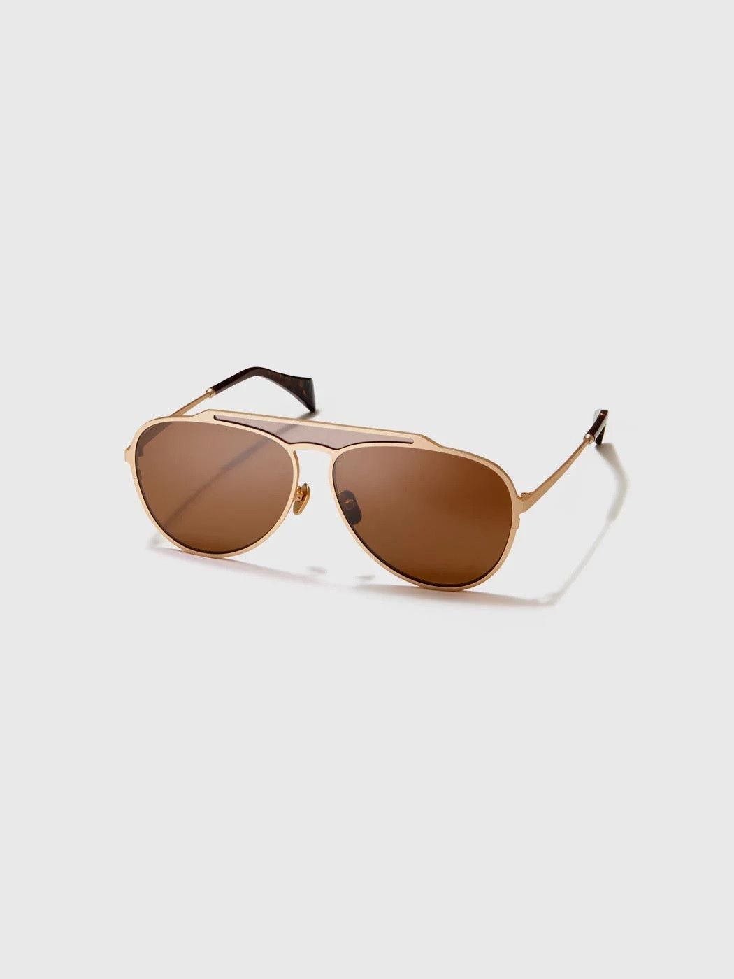 Yohji Yamamoto Yohji Yamamoto YY7039 Aviator Sunglasses -- Matte Gold Size ONE SIZE - 18 Thumbnail
