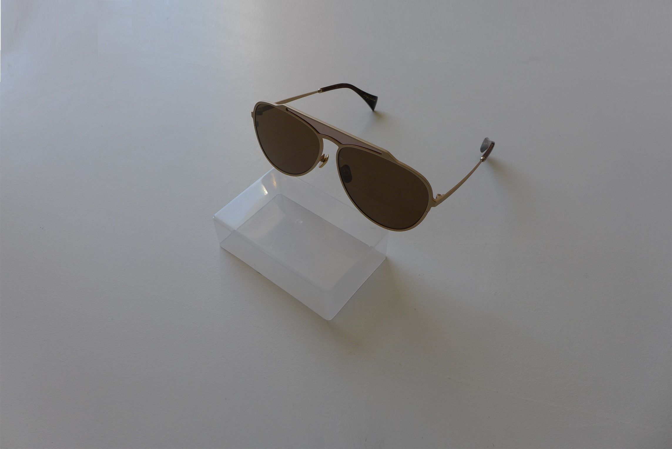 Yohji Yamamoto Yohji Yamamoto YY7039 Aviator Sunglasses -- Matte Gold Size ONE SIZE - 10 Thumbnail