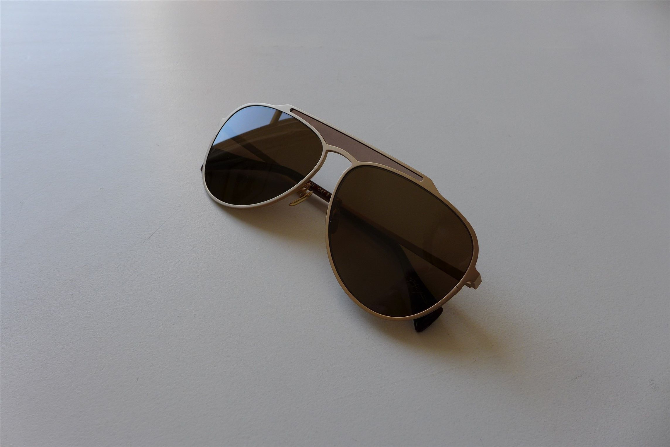 Yohji Yamamoto Yohji Yamamoto YY7039 Aviator Sunglasses -- Matte Gold Size ONE SIZE - 5 Thumbnail
