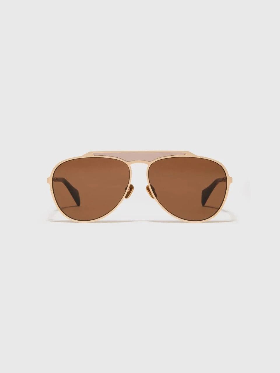 Yohji Yamamoto Yohji Yamamoto YY7039 Aviator Sunglasses -- Matte Gold Size ONE SIZE - 19 Thumbnail