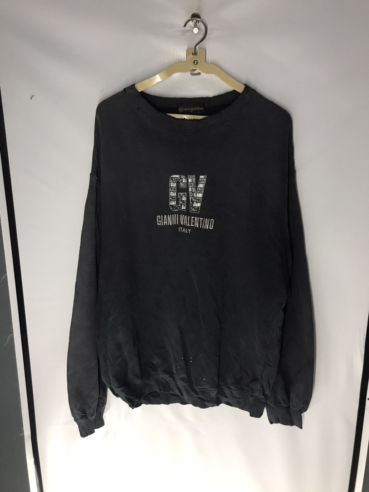 Gianni Valentino × Valentino Gianni Valentino spellout distressed sweatshirt Size US L / EU 52-54 / 3 - 8 Thumbnail