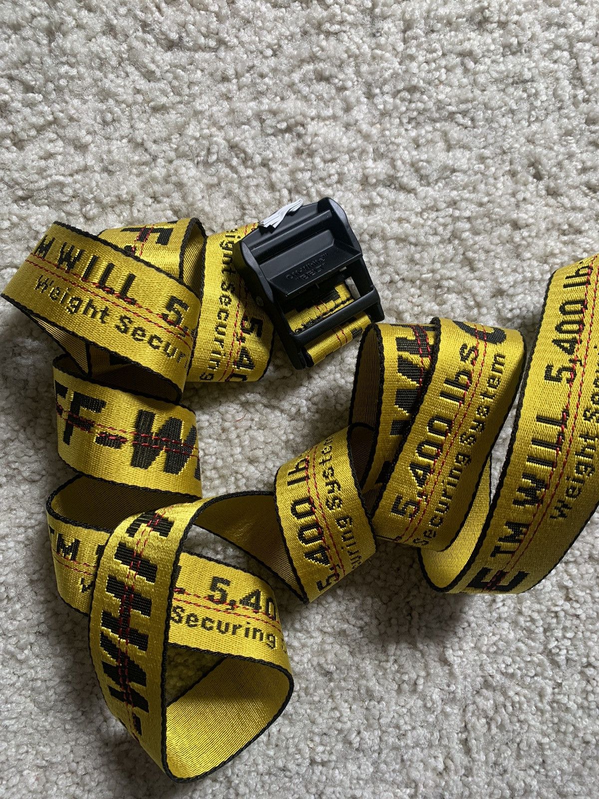 off-white industrial belt