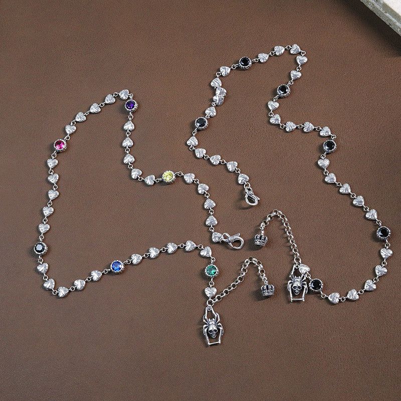 Jewelry Elegant Zircons Love Heart Necklace Size ONE SIZE - 2 Thumbnail