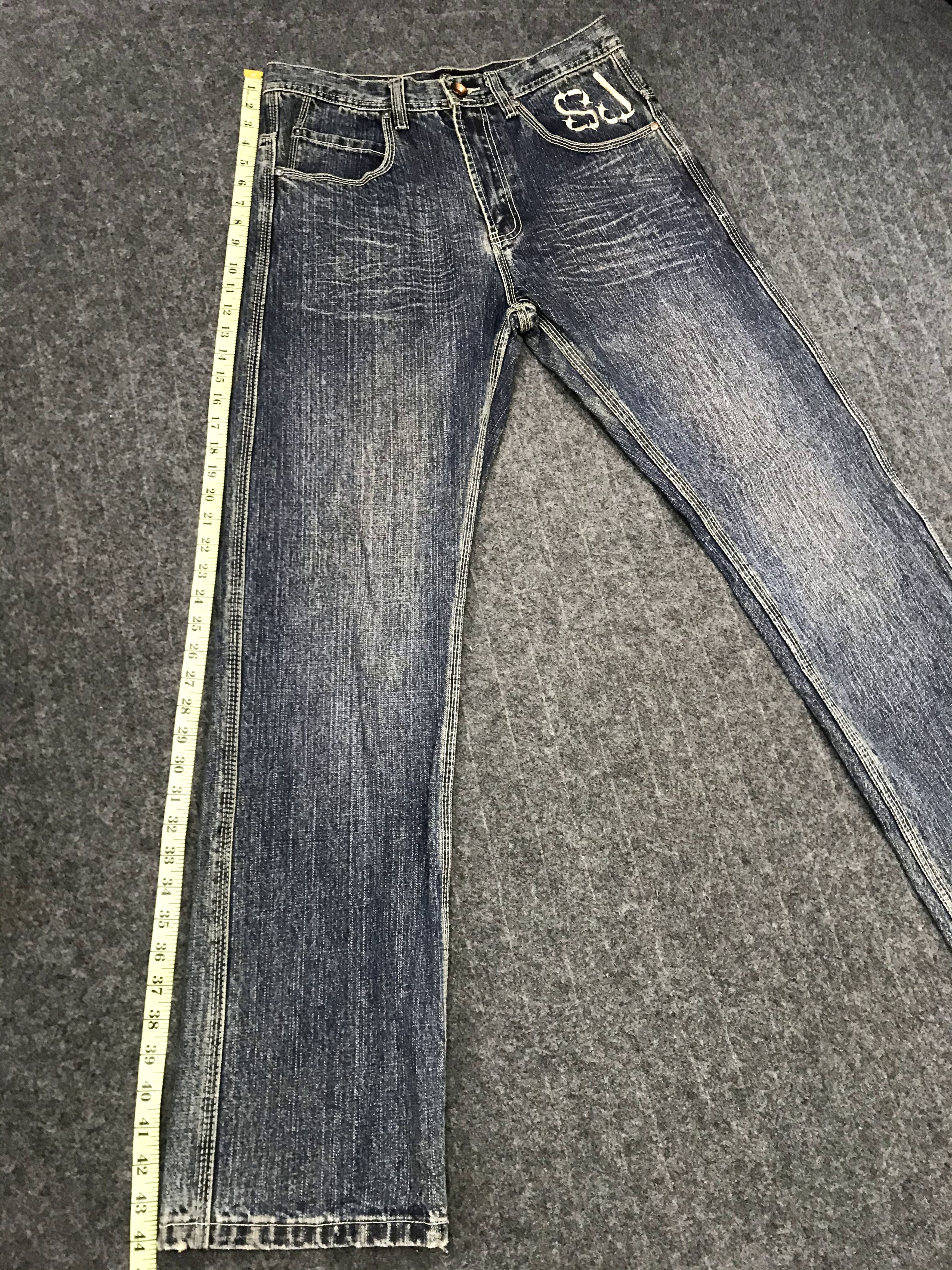 Designer × Sean John Vintage Sean John Embroidery Logo Denim Jeans Pants Size US 32 / EU 48 - 12 Thumbnail