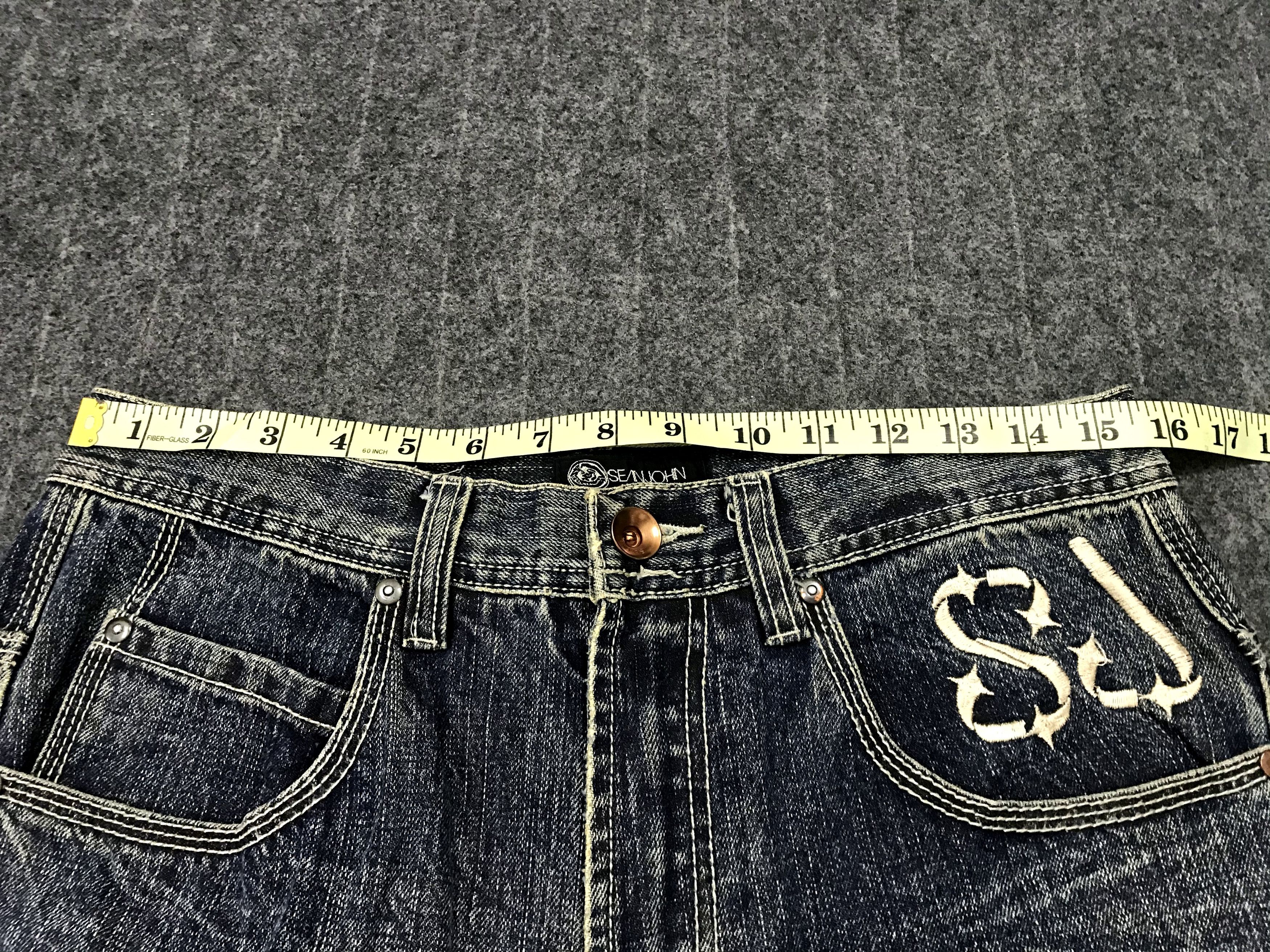 Designer × Sean John Vintage Sean John Embroidery Logo Denim Jeans Pants Size US 32 / EU 48 - 9 Thumbnail