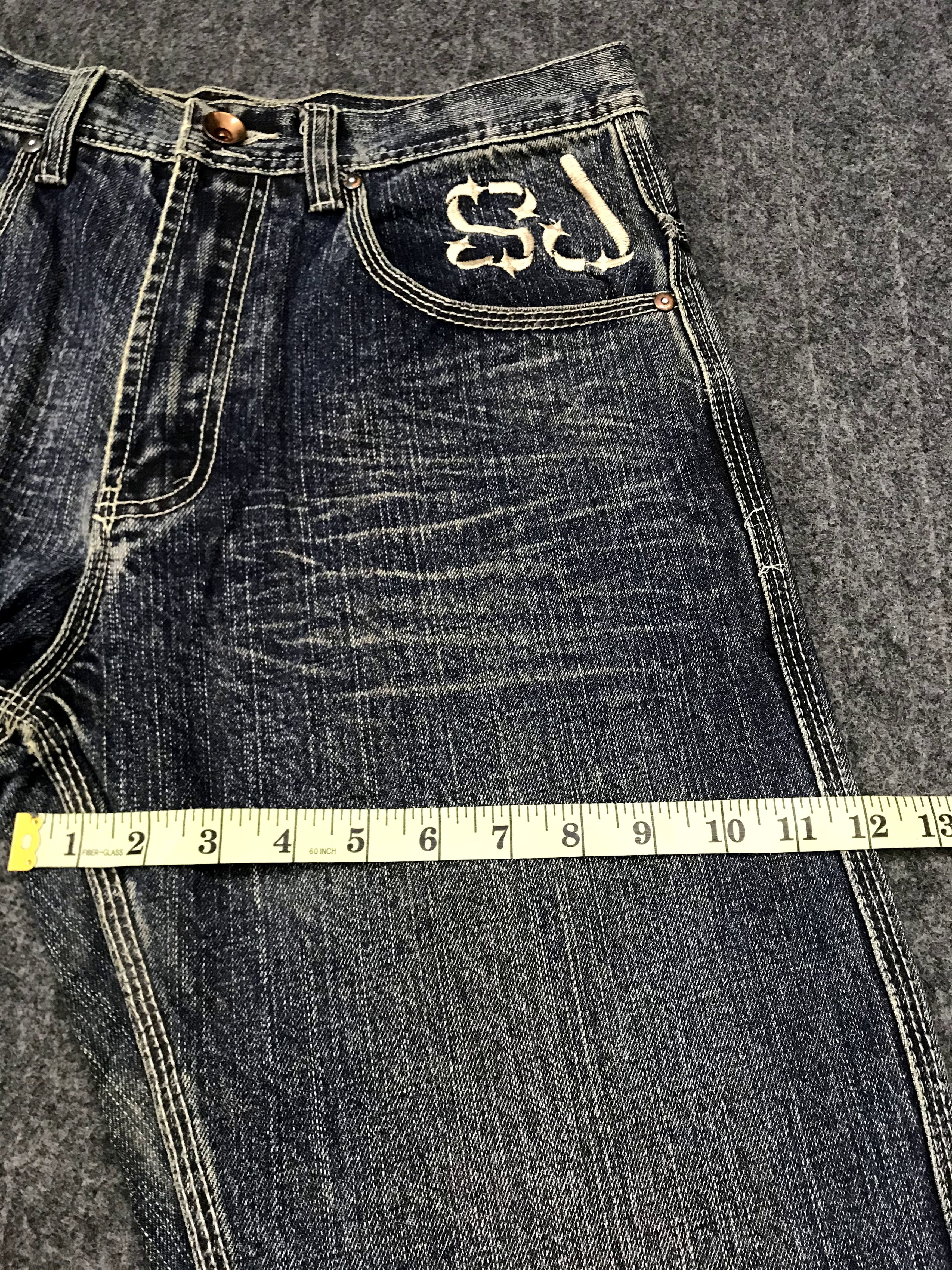 Designer × Sean John Vintage Sean John Embroidery Logo Denim Jeans Pants Size US 32 / EU 48 - 11 Thumbnail