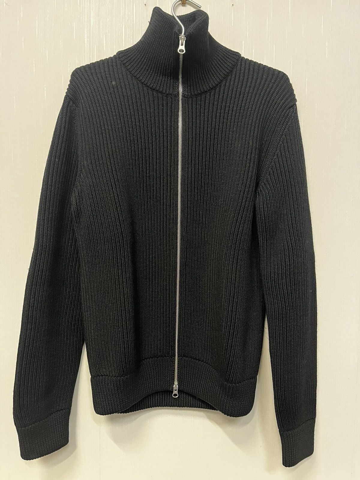 image of Maison Margiela Wool Cardigan in Black, Men's (Size Small)