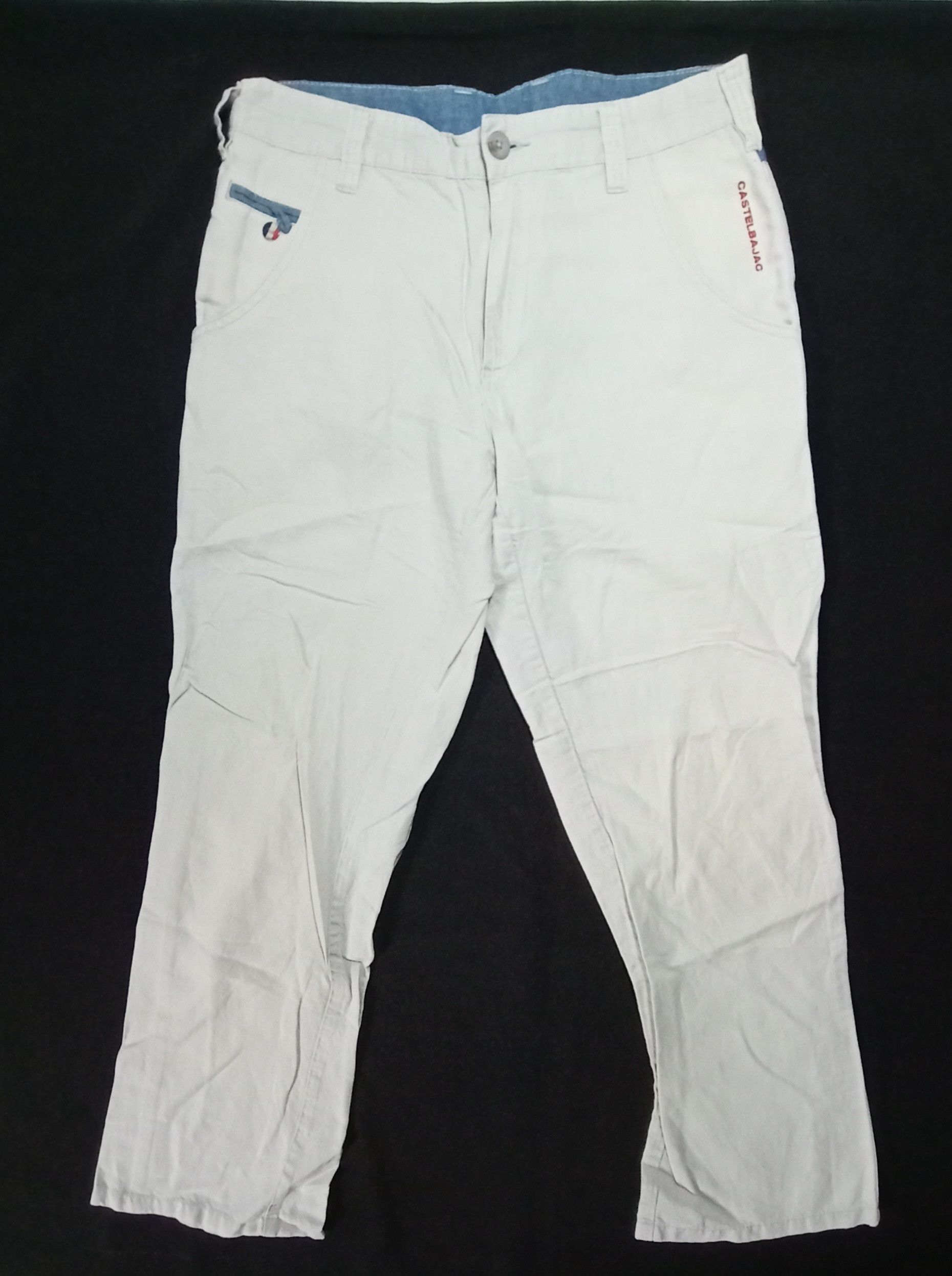 Designer Jean Charles de Castelbajac White Pants Size 29" - 1 Thumbnail