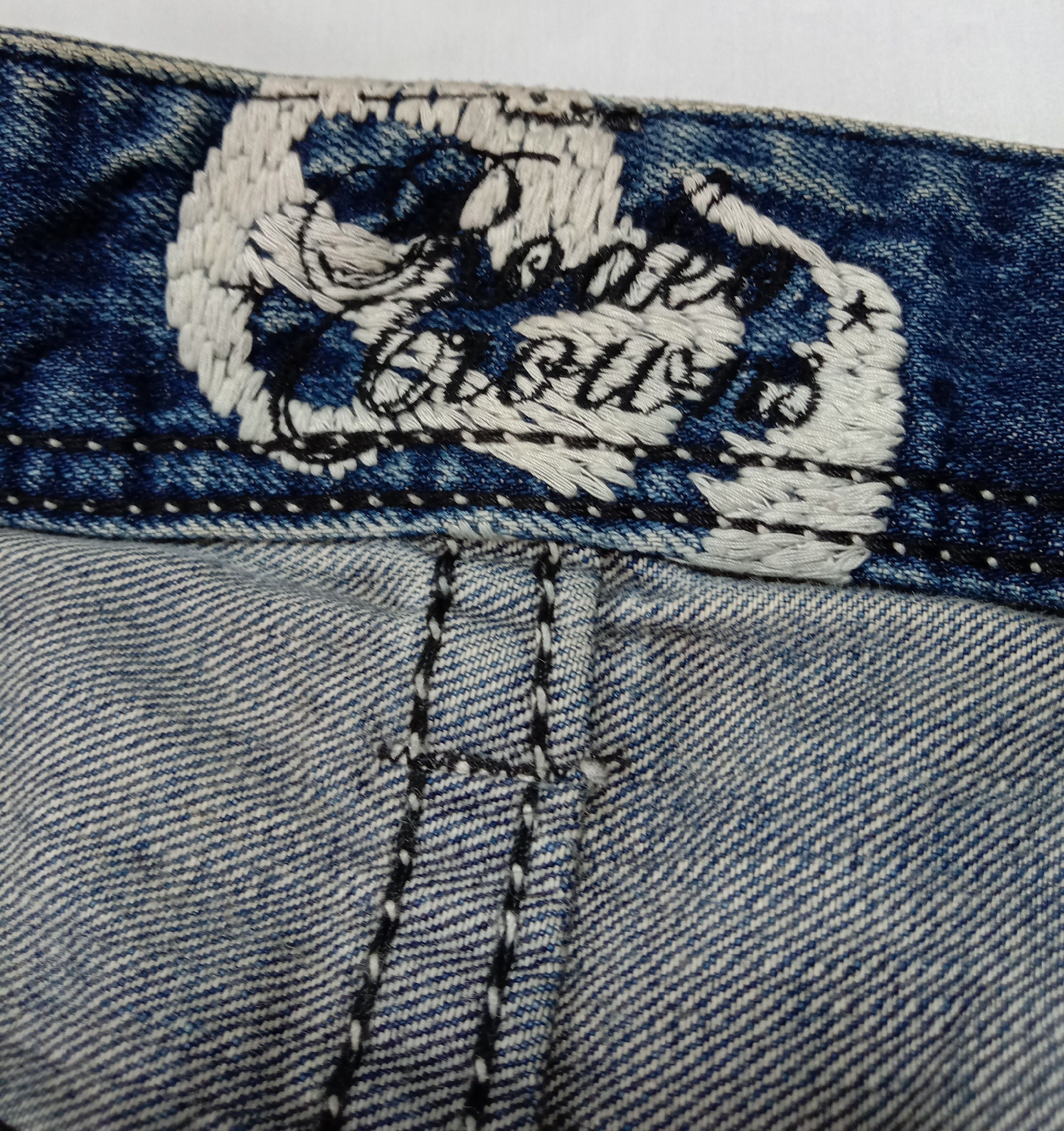 Japanese Brand Rodeo crowns blue denim jeans distressed bikers wear Size 32" / US 10 / IT 46 - 4 Thumbnail