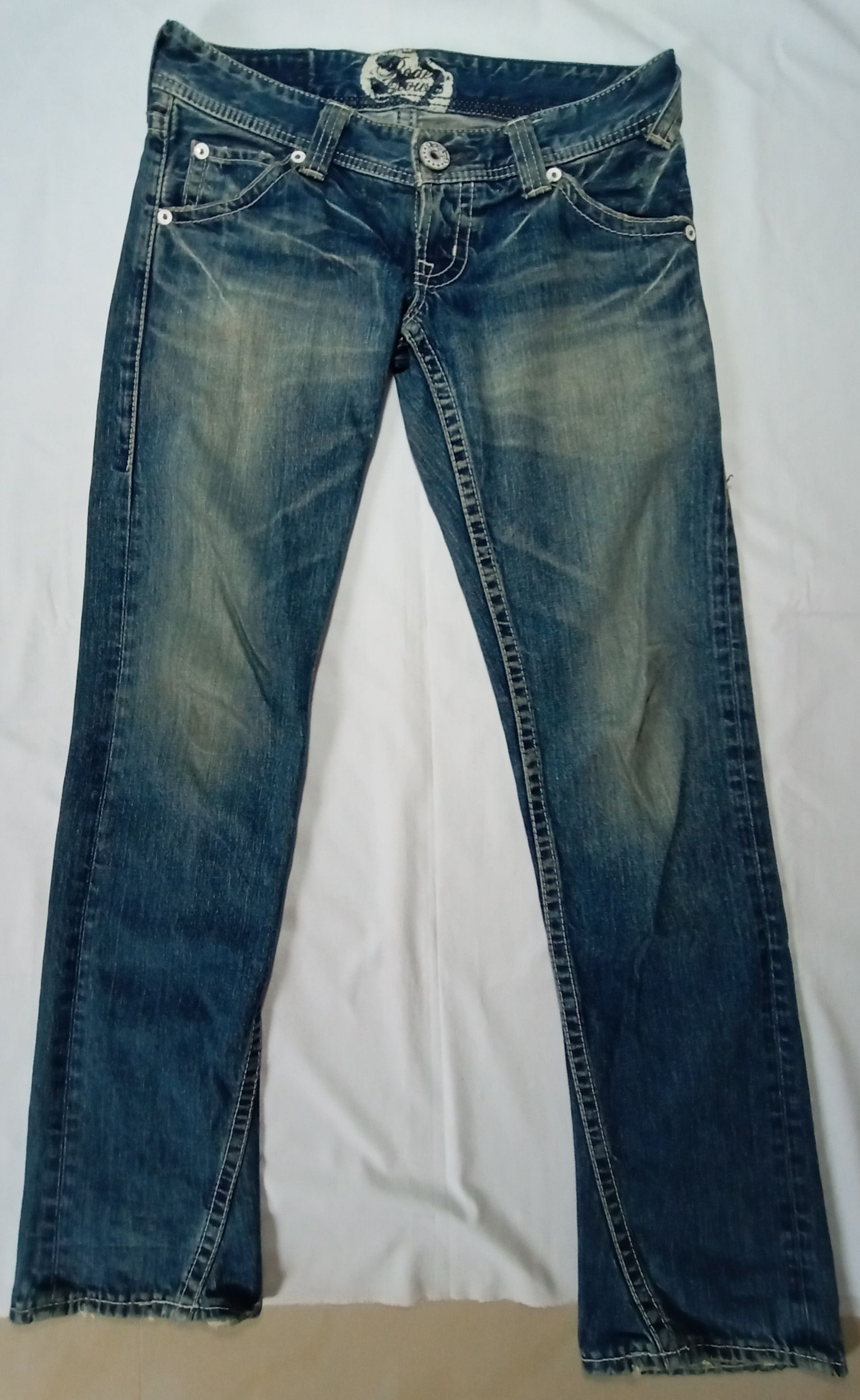 Japanese Brand Rodeo crowns blue denim jeans distressed bikers wear Size 32" / US 10 / IT 46 - 1 Thumbnail