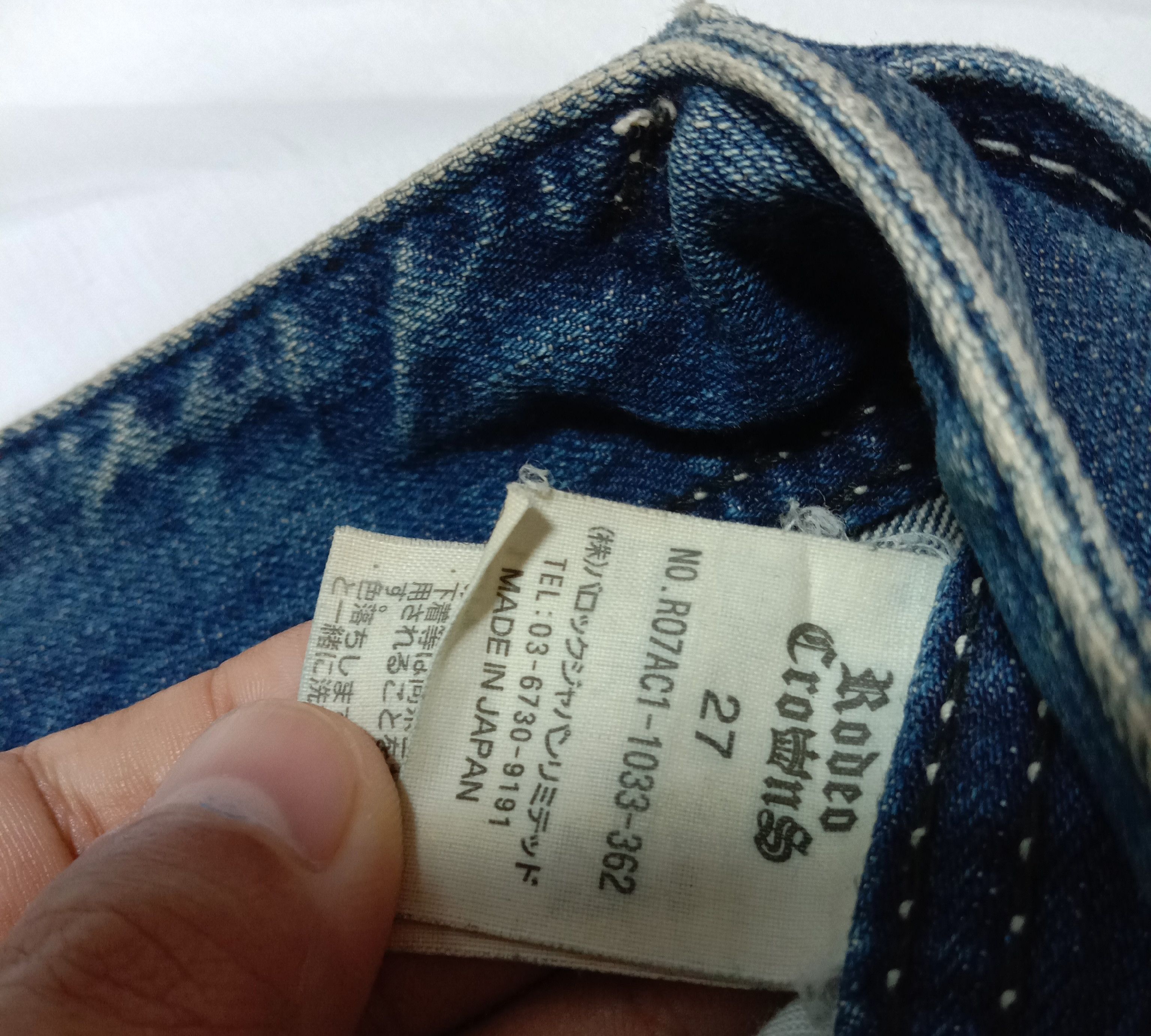 Japanese Brand Rodeo crowns blue denim jeans distressed bikers wear Size 32" / US 10 / IT 46 - 11 Thumbnail
