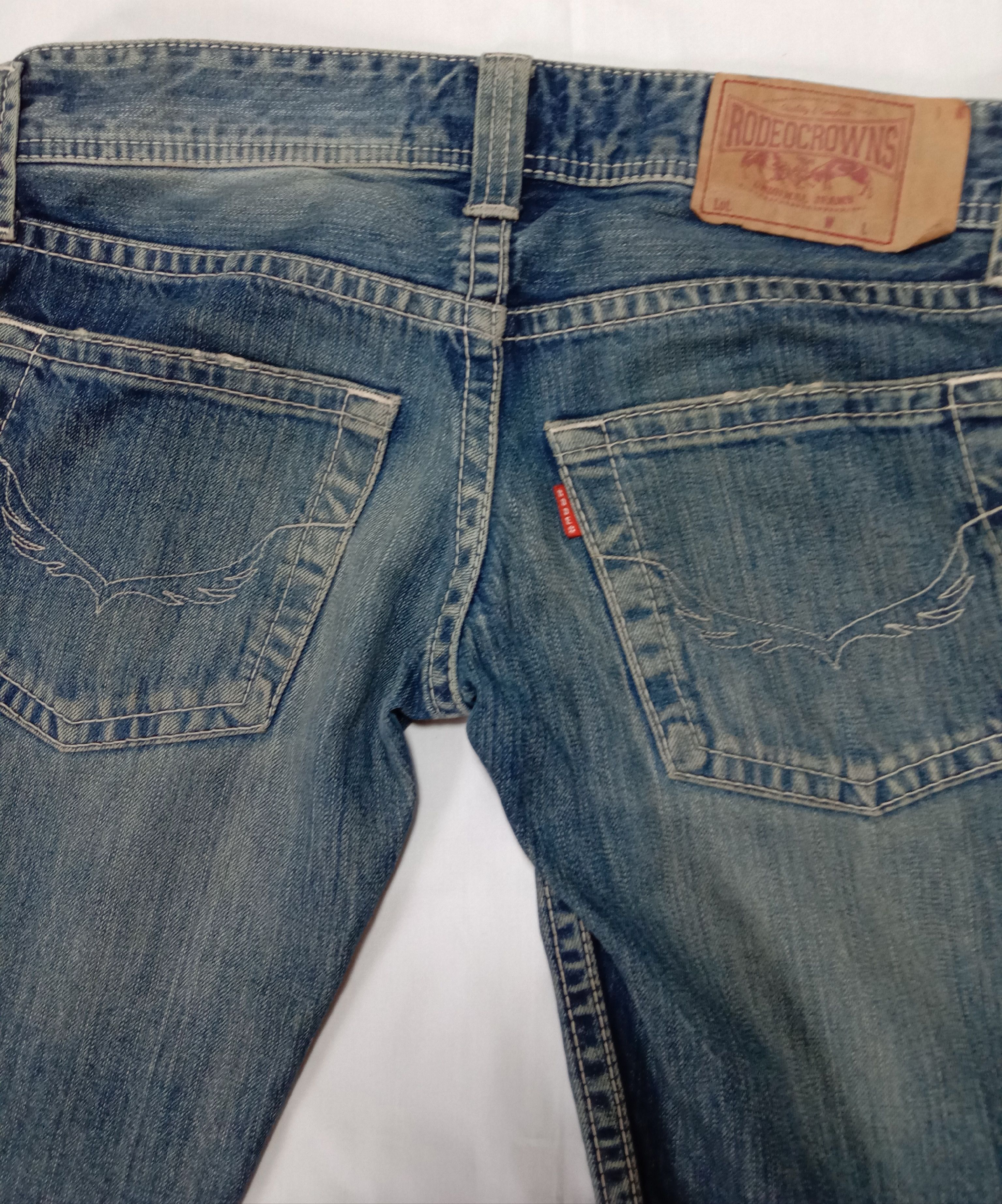 Japanese Brand Rodeo crowns blue denim jeans distressed bikers wear Size 32" / US 10 / IT 46 - 13 Thumbnail