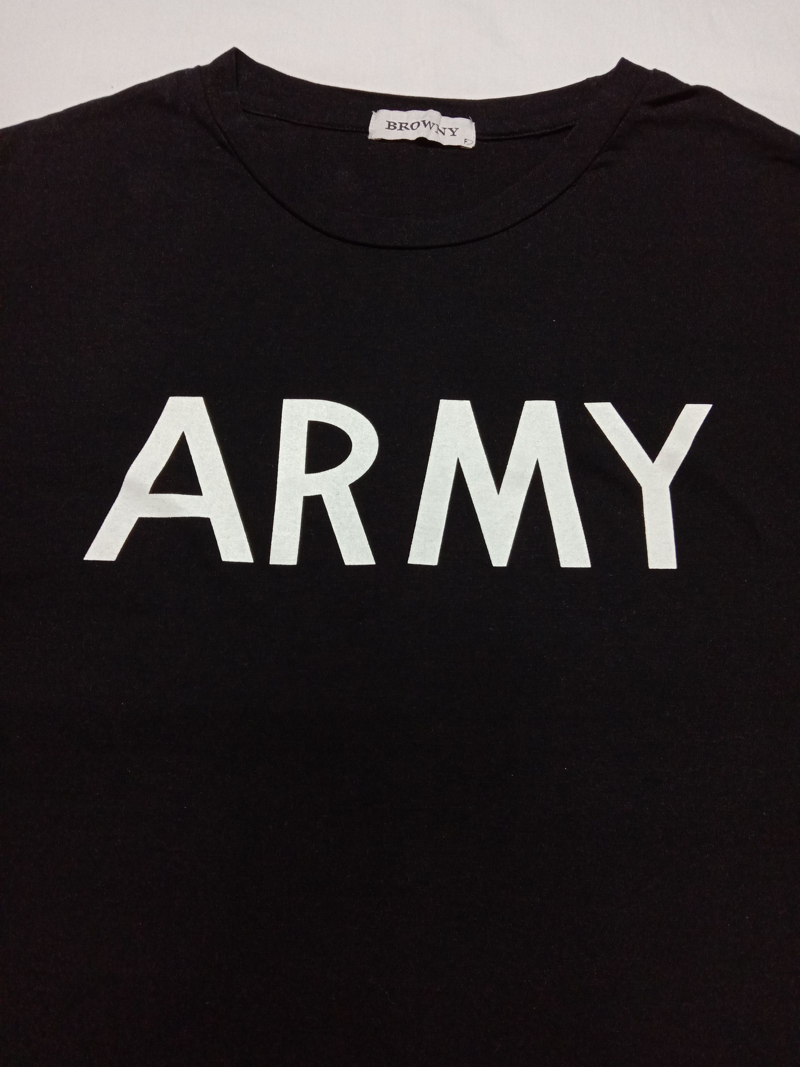 Japanese Brand ARMY Shirt Browny Tag Black Tee Medium Size Size US M / EU 48-50 / 2 - 3 Thumbnail