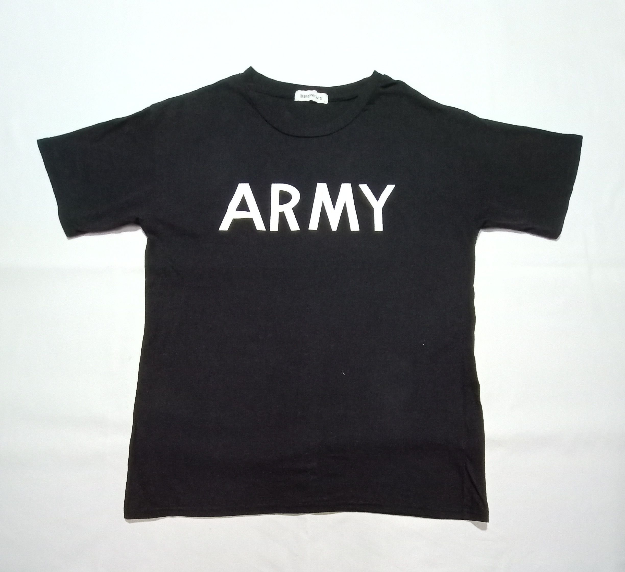 Japanese Brand ARMY Shirt Browny Tag Black Tee Medium Size Size US M / EU 48-50 / 2 - 1 Thumbnail