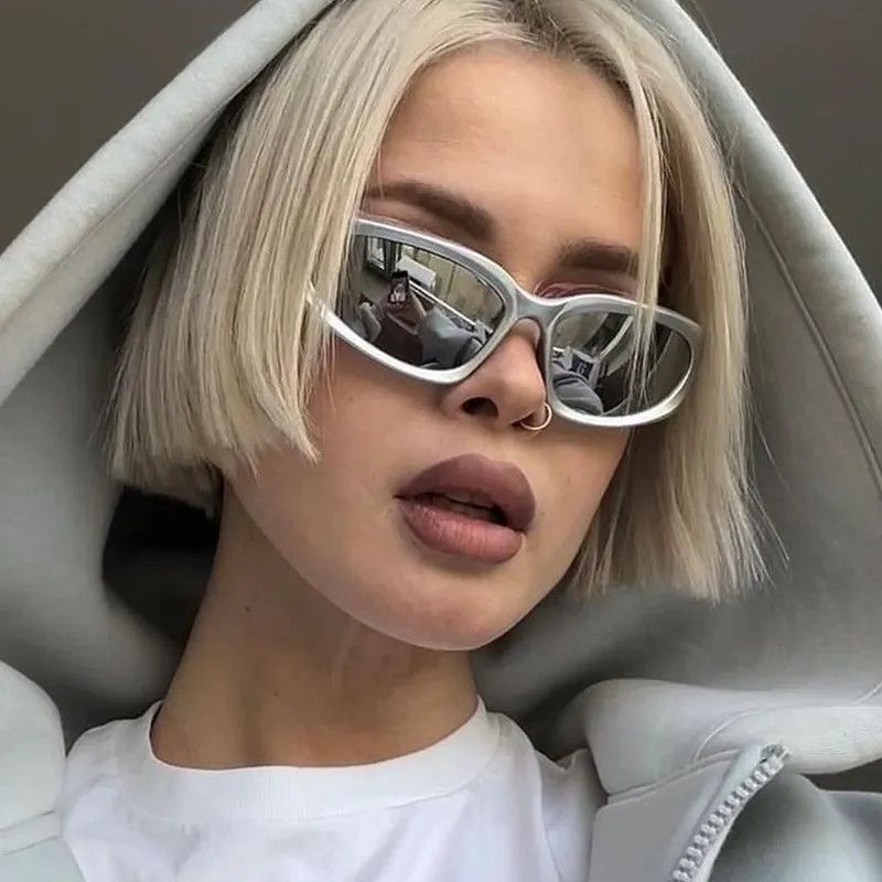 The Unbranded Brand Y2K Punk Sport Sunglasses Men/Women Fashion Eyewear Size ONE SIZE - 2 Thumbnail