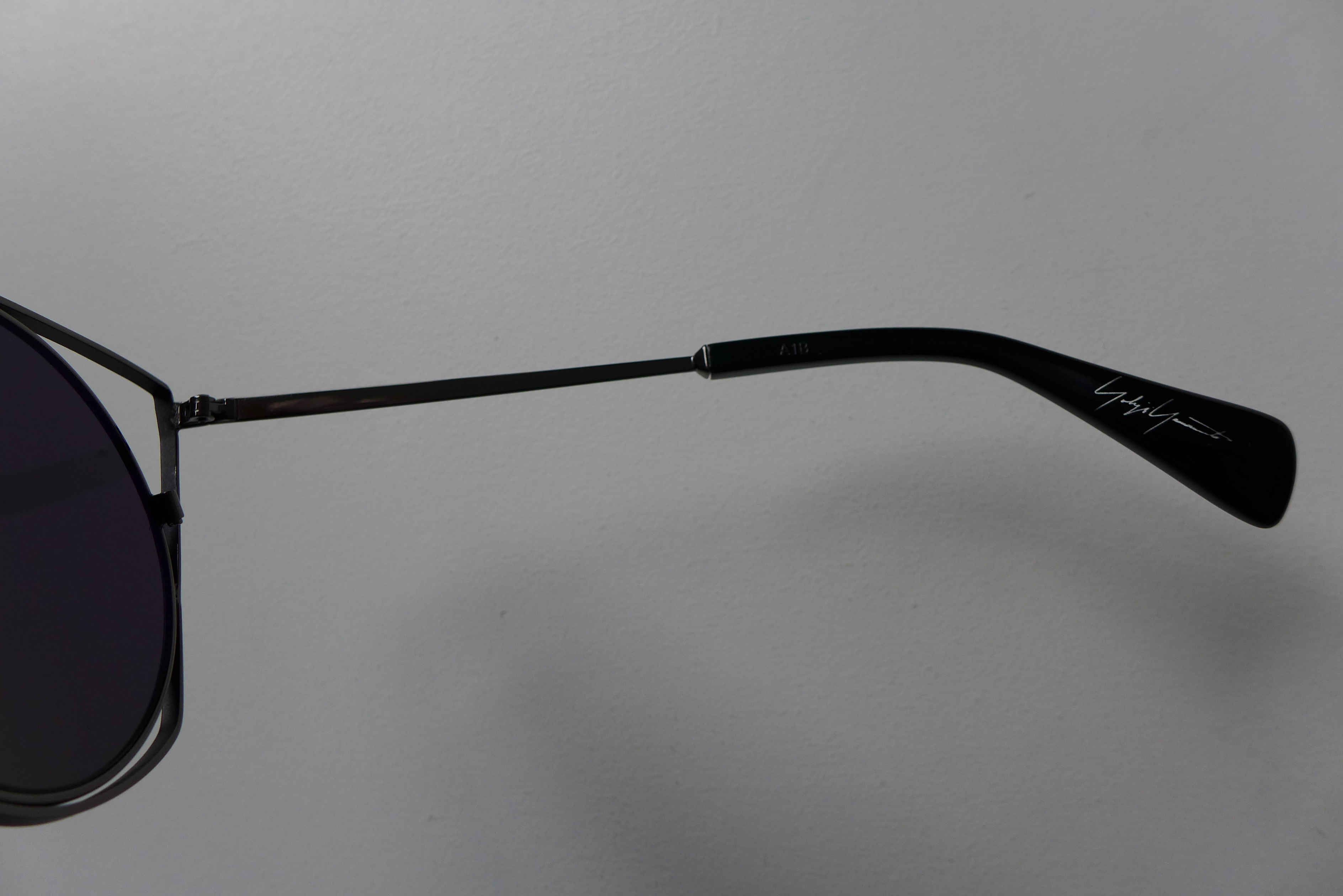 Yohji Yamamoto Yohji Yamamoto YY7007 Cat-Eye Sunglasses - Black Size ONE SIZE - 8 Thumbnail