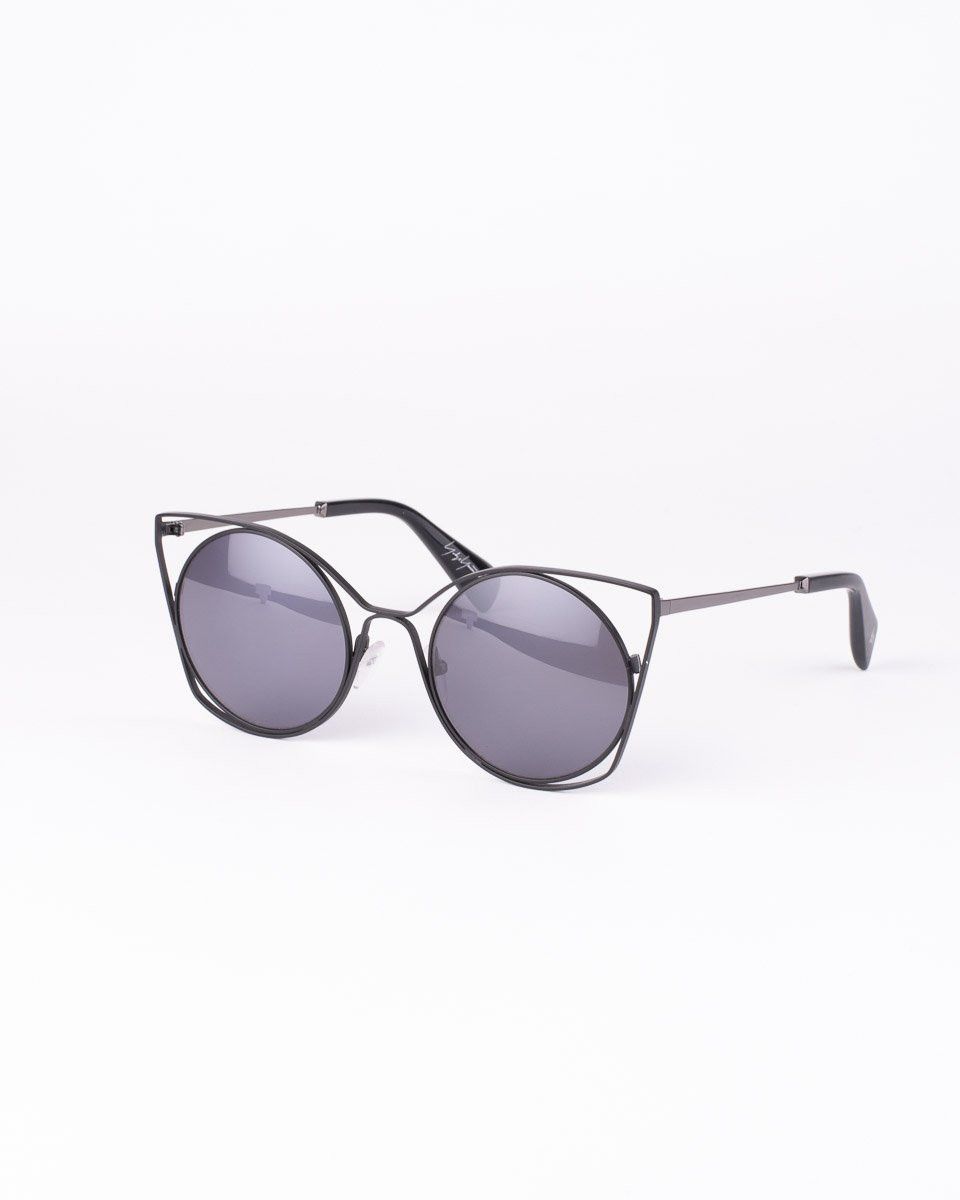 Yohji Yamamoto Yohji Yamamoto YY7007 Cat-Eye Sunglasses - Black Size ONE SIZE - 12 Thumbnail