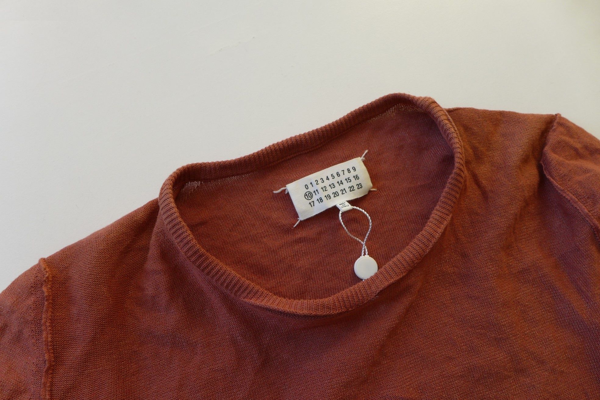 Maison Margiela Margiela SS16 Exposed Seam Metallic Sweater - Rust Size US M / EU 48-50 / 2 - 3 Thumbnail
