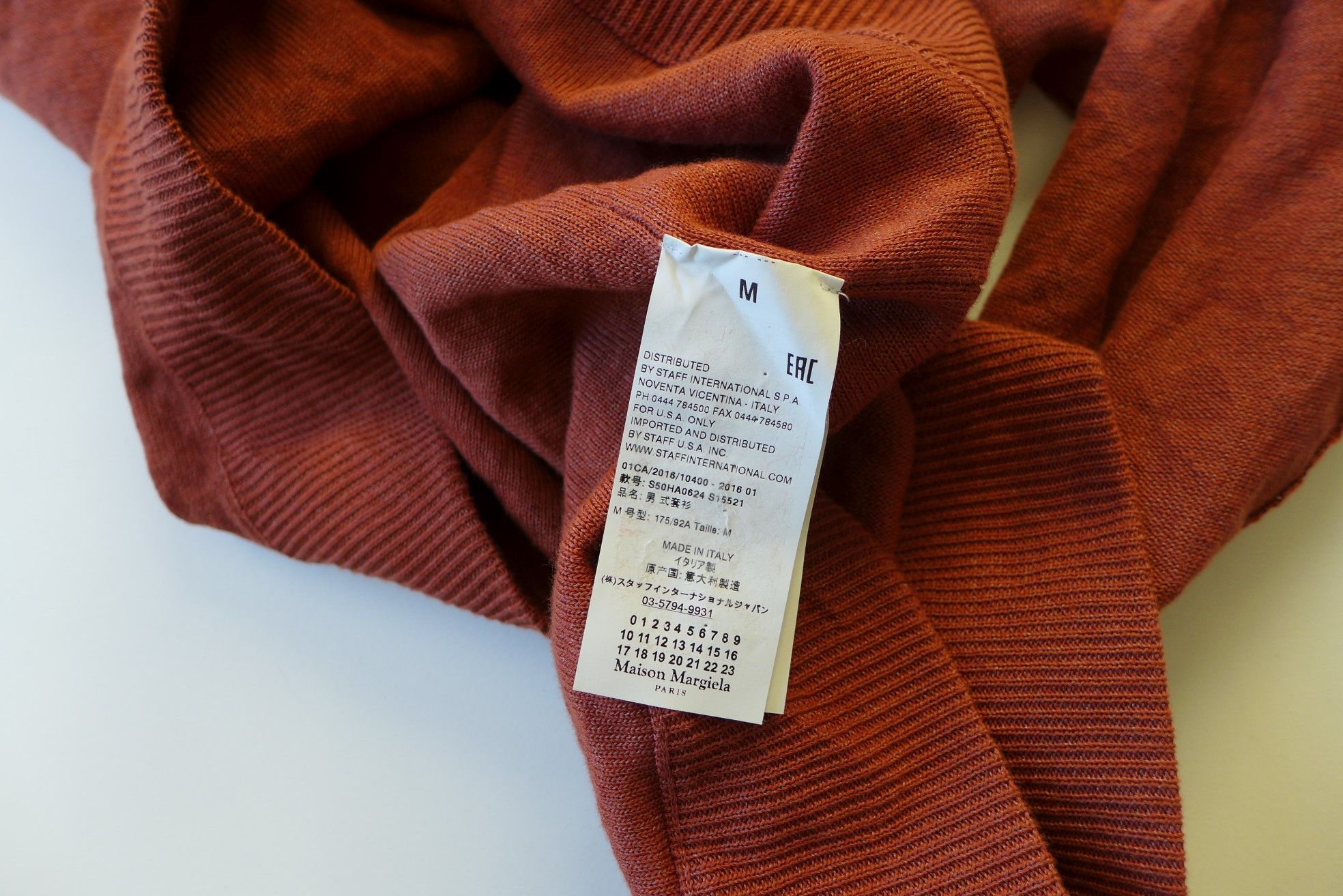 Maison Margiela Margiela SS16 Exposed Seam Metallic Sweater - Rust Size US M / EU 48-50 / 2 - 12 Thumbnail