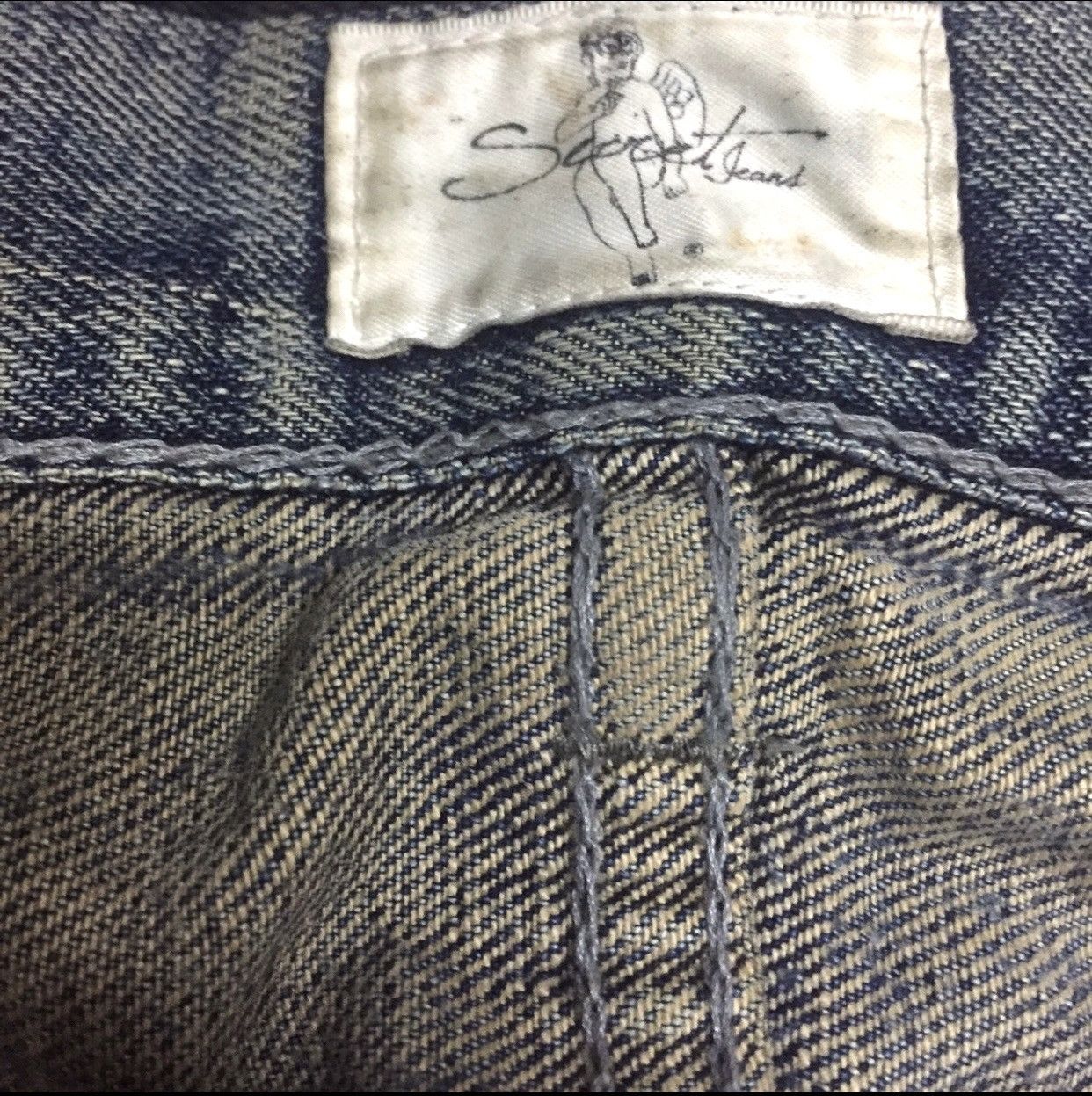 Japanese Brand Vintage Secret Jeans Distressed Ripped Denim👖Jeans Size US 34 / EU 50 - 8 Thumbnail
