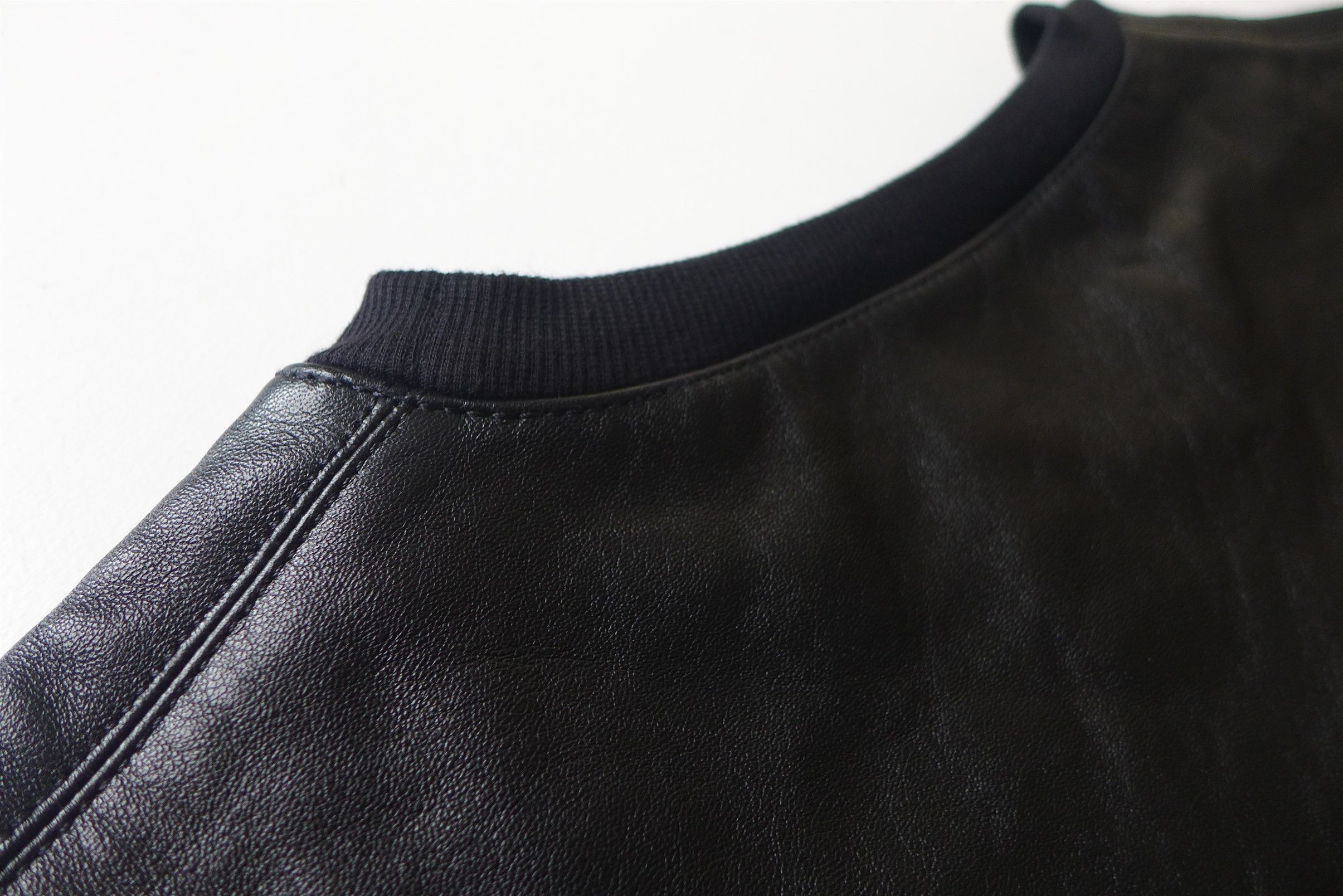 Saint Laurent Paris Saint Laurent FW19 Leather Panelled Black Sweatshirt Size US M / EU 48-50 / 2 - 6 Thumbnail