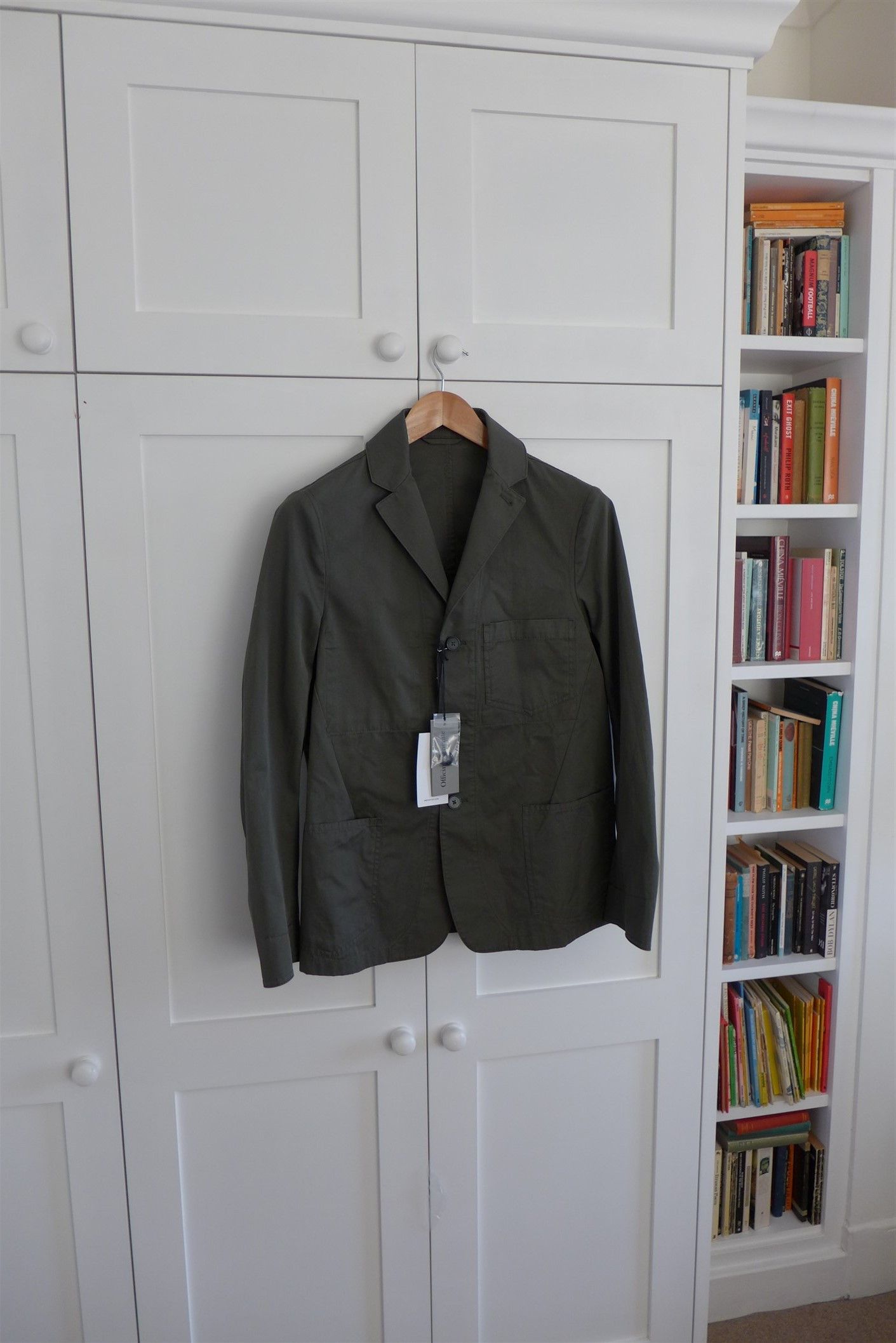 Officine Generale Officine Generale Unstructured Jacket - Olive Cotton Size US S / EU 44-46 / 1 - 1 Thumbnail