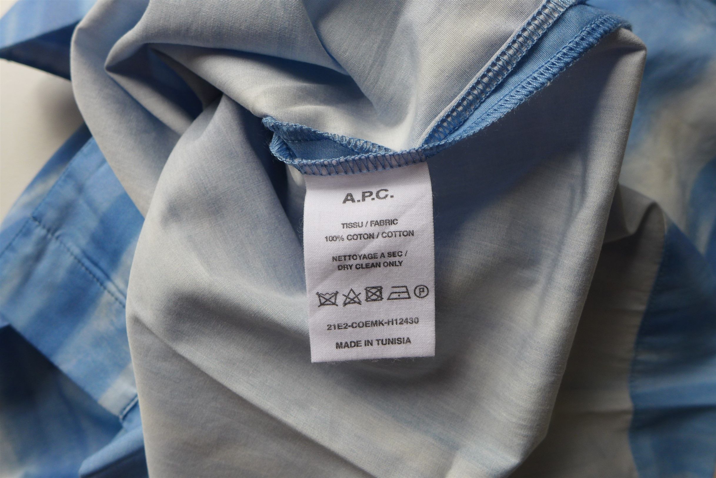 A.P.C. A.P.C. Joseph Shirt - Blue Tie-Dye Size US M / EU 48-50 / 2 - 9 Thumbnail