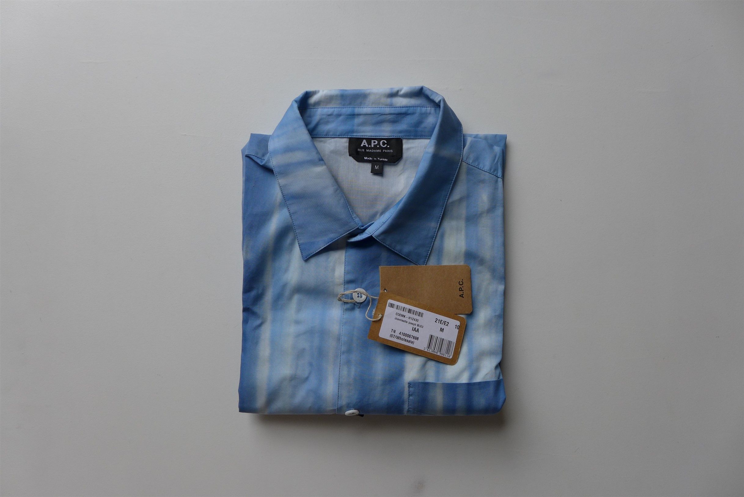 A.P.C. A.P.C. Joseph Shirt - Blue Tie-Dye Size US M / EU 48-50 / 2 - 6 Thumbnail