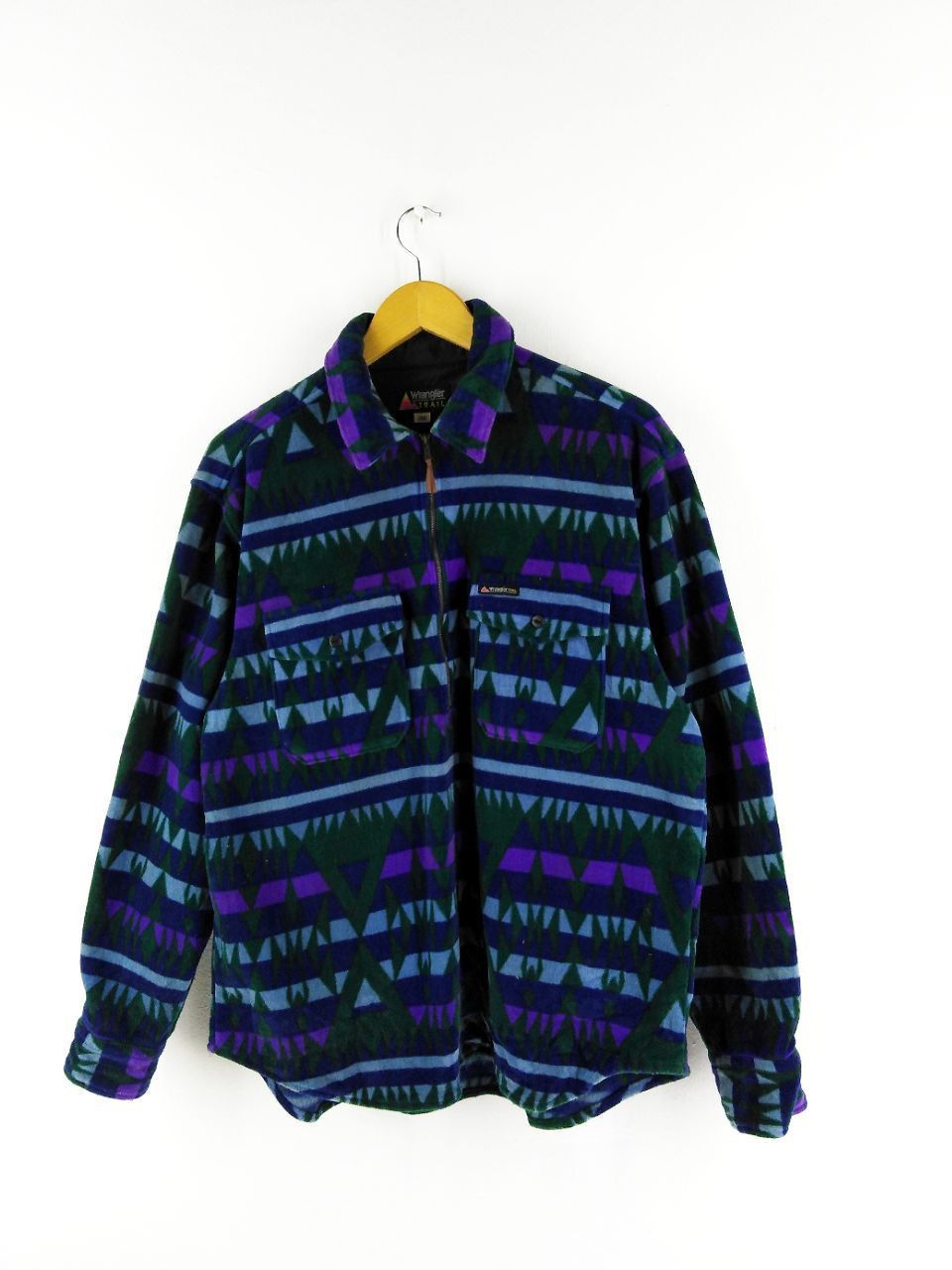 Vintage × Wrangler WOOL WRANGLER ZIP UP LONG SLEEVE SHIRT Size US L / EU 52-54 / 3 - 1 Thumbnail
