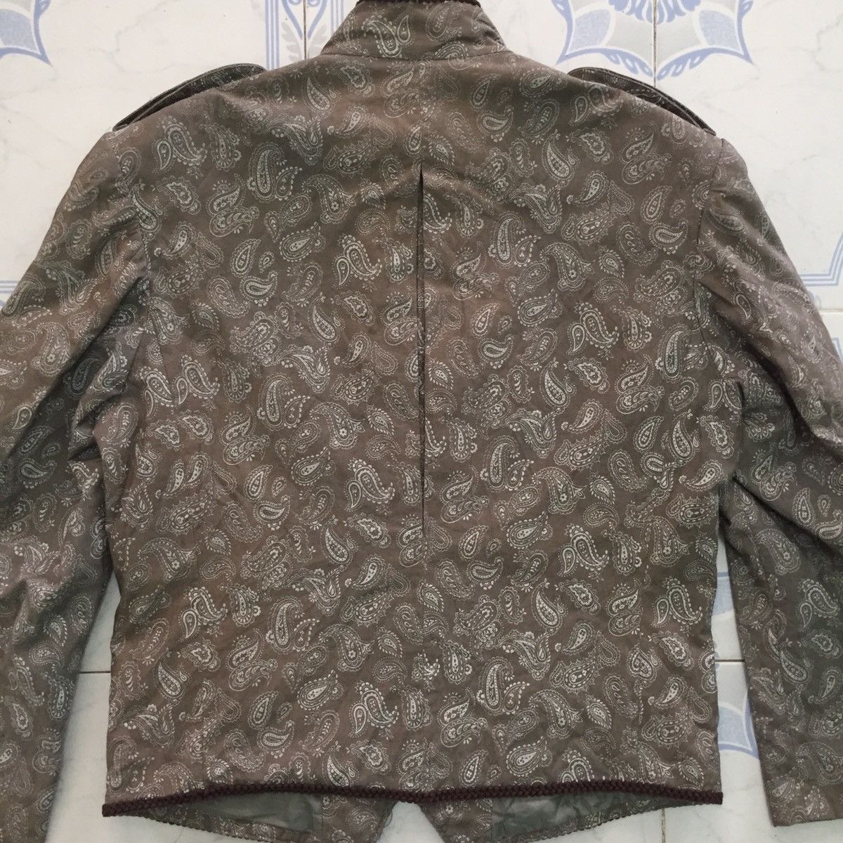 Japanese Brand Pad Shoulder Paisley Kerchief Bandana Style Zipper Jacket Size US M / EU 48-50 / 2 - 13 Thumbnail