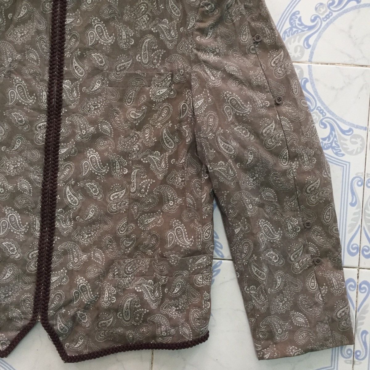 Japanese Brand Pad Shoulder Paisley Kerchief Bandana Style Zipper Jacket Size US M / EU 48-50 / 2 - 3 Thumbnail