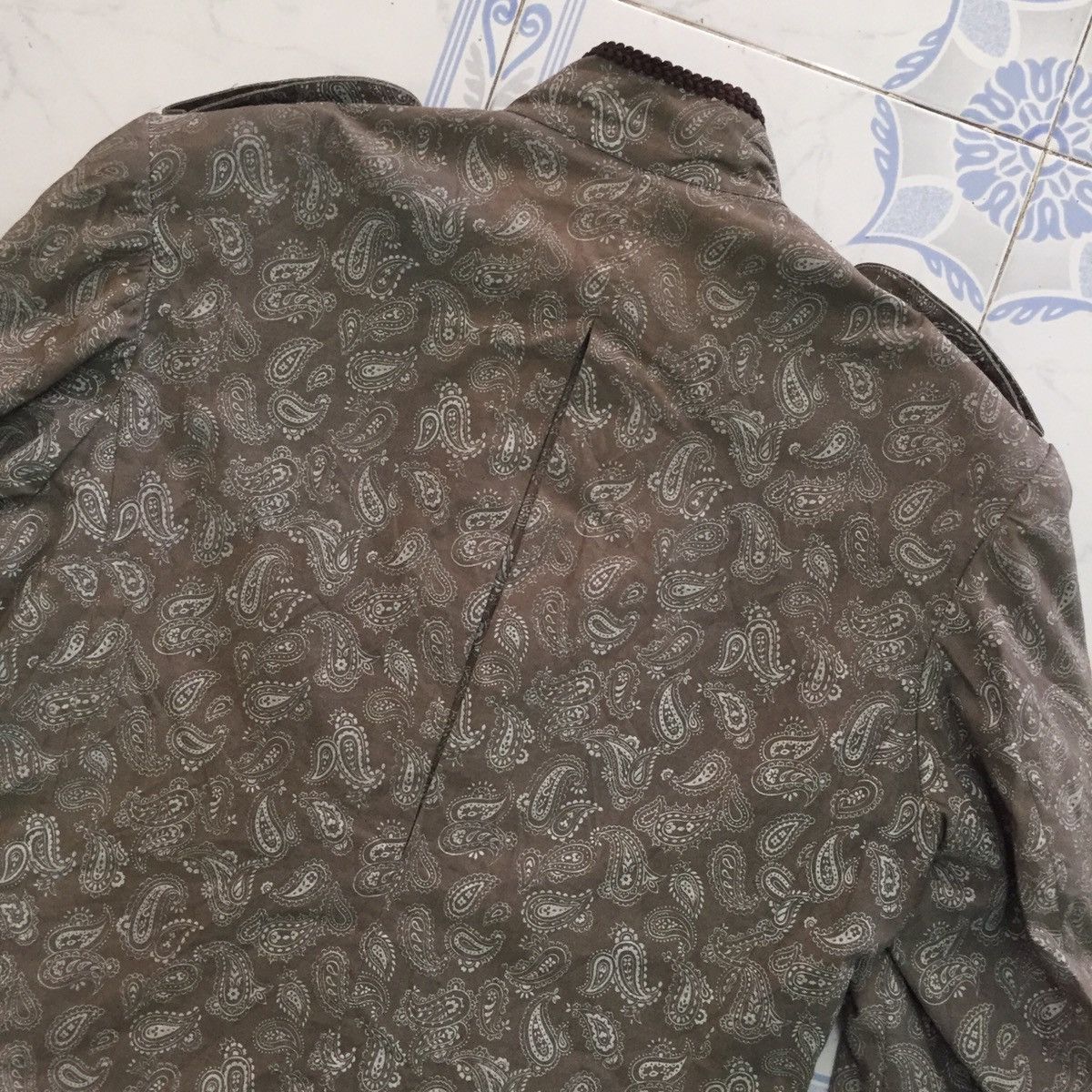 Japanese Brand Pad Shoulder Paisley Kerchief Bandana Style Zipper Jacket Size US M / EU 48-50 / 2 - 12 Thumbnail