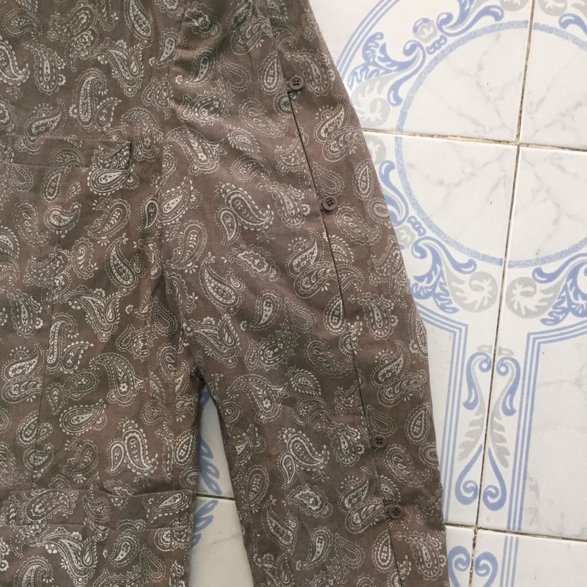 Japanese Brand Pad Shoulder Paisley Kerchief Bandana Style Zipper Jacket Size US M / EU 48-50 / 2 - 7 Thumbnail