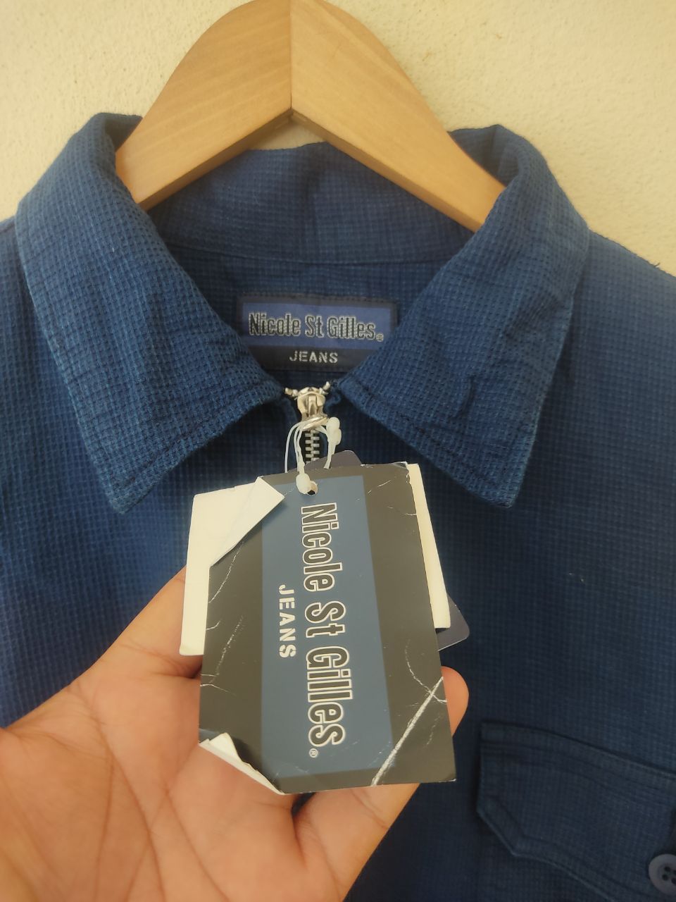 Japanese Brand BNWT NICOLE ST GILLES JEANS INDIGO JACKET Size US L / EU 52-54 / 3 - 5 Thumbnail