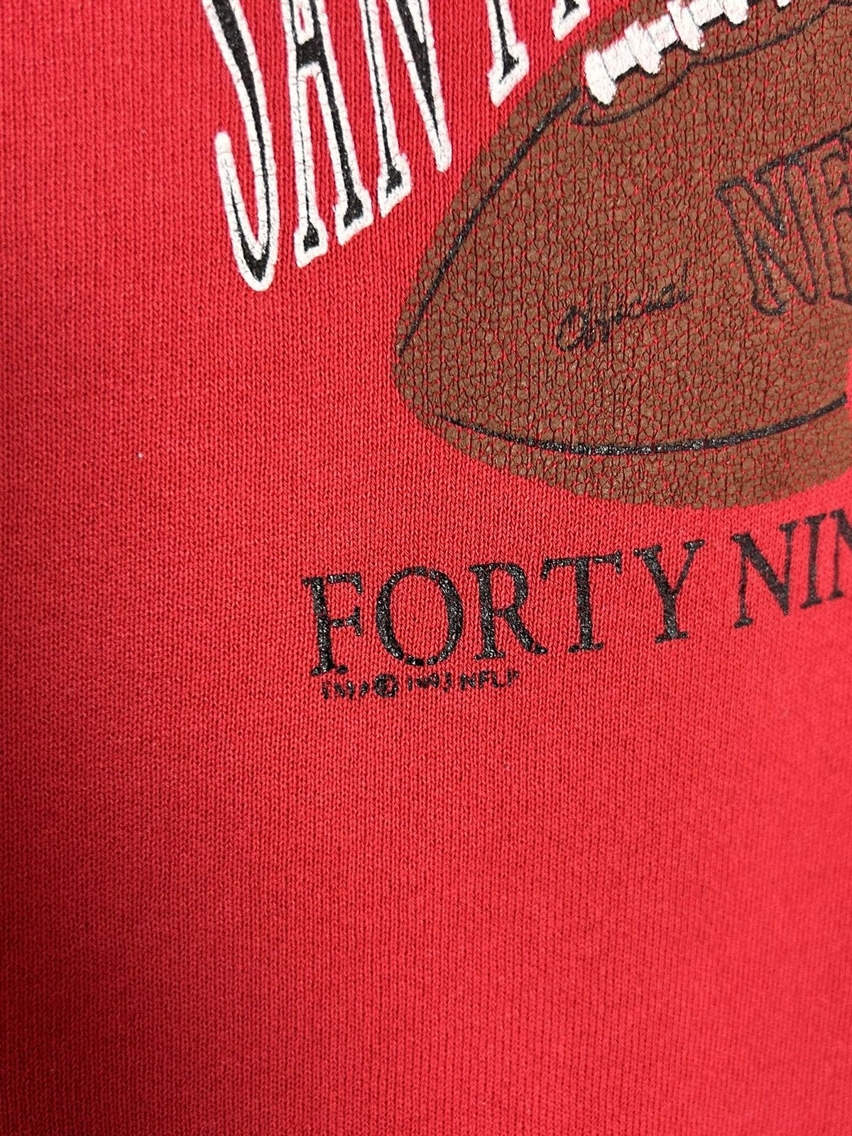 NFL 90s Vintage San Francisco Forty Niners s93 NFL Russell Pants Size US 34 / EU 50 - 3 Thumbnail
