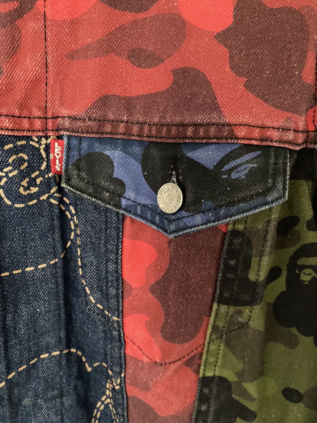 Bape × Levi's BAPE x LEVI'S MULTI COLOR TRUCKER JACKET Size US M / EU 48-50 / 2 - 4 Thumbnail
