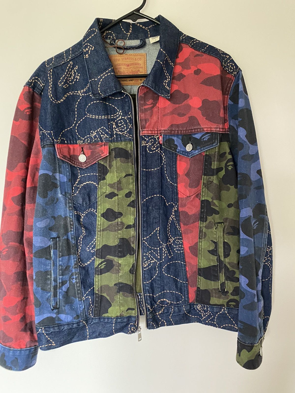 Bape × Levi's BAPE x LEVI'S MULTI COLOR TRUCKER JACKET Size US M / EU 48-50 / 2 - 2 Thumbnail