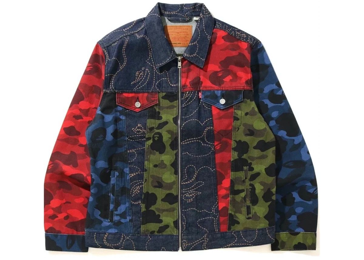 Bape × Levi's BAPE x LEVI'S MULTI COLOR TRUCKER JACKET Size US M / EU 48-50 / 2 - 5 Thumbnail