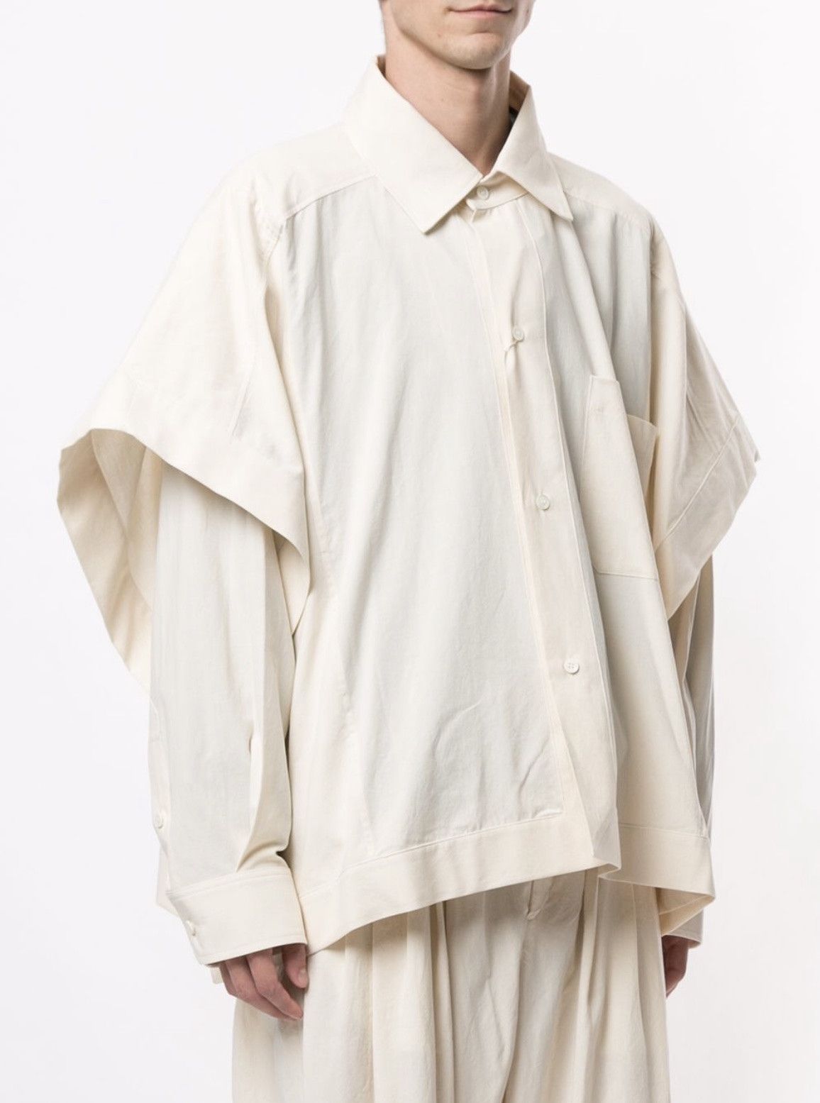 Hed Mayner Layered-Look Oversized Shirt | Grailed