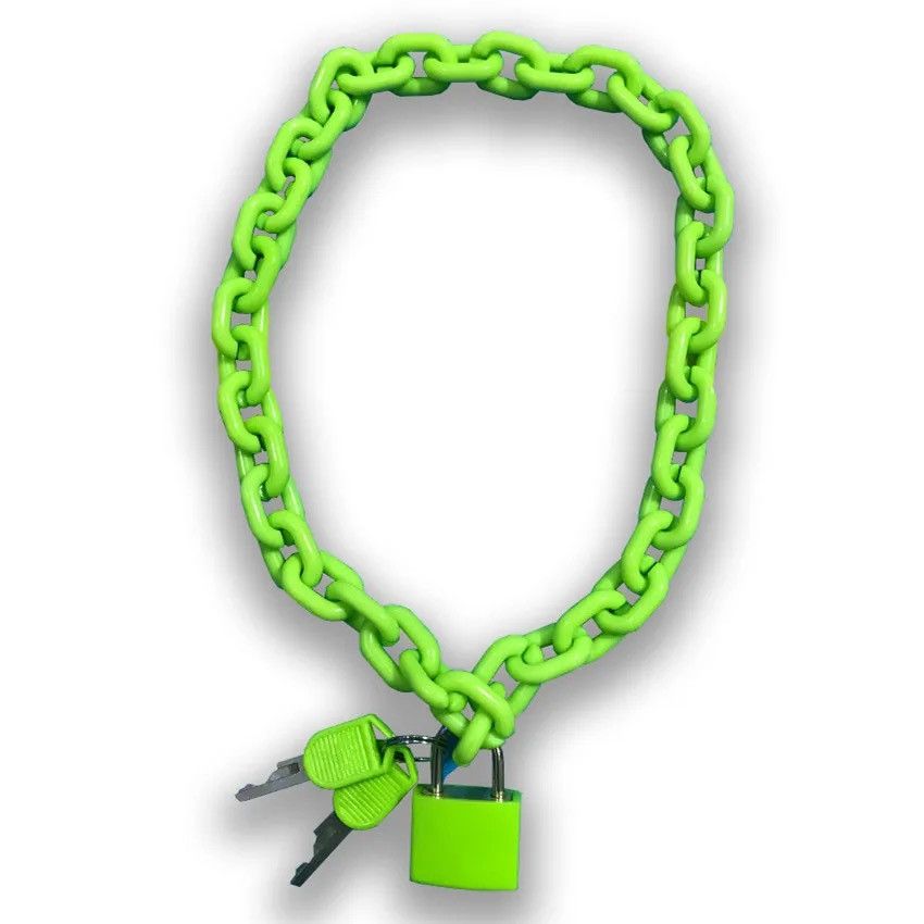 Cuban Link Chain Acrylic Chain Lock Pendant Necklace | Grailed